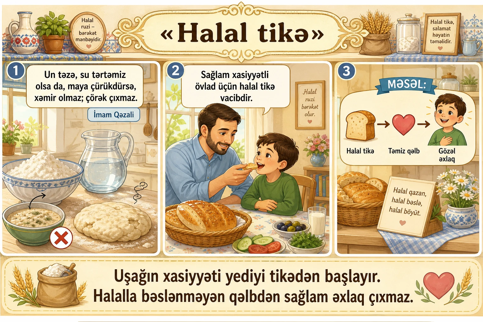 Halal tikə illüstrasiyası