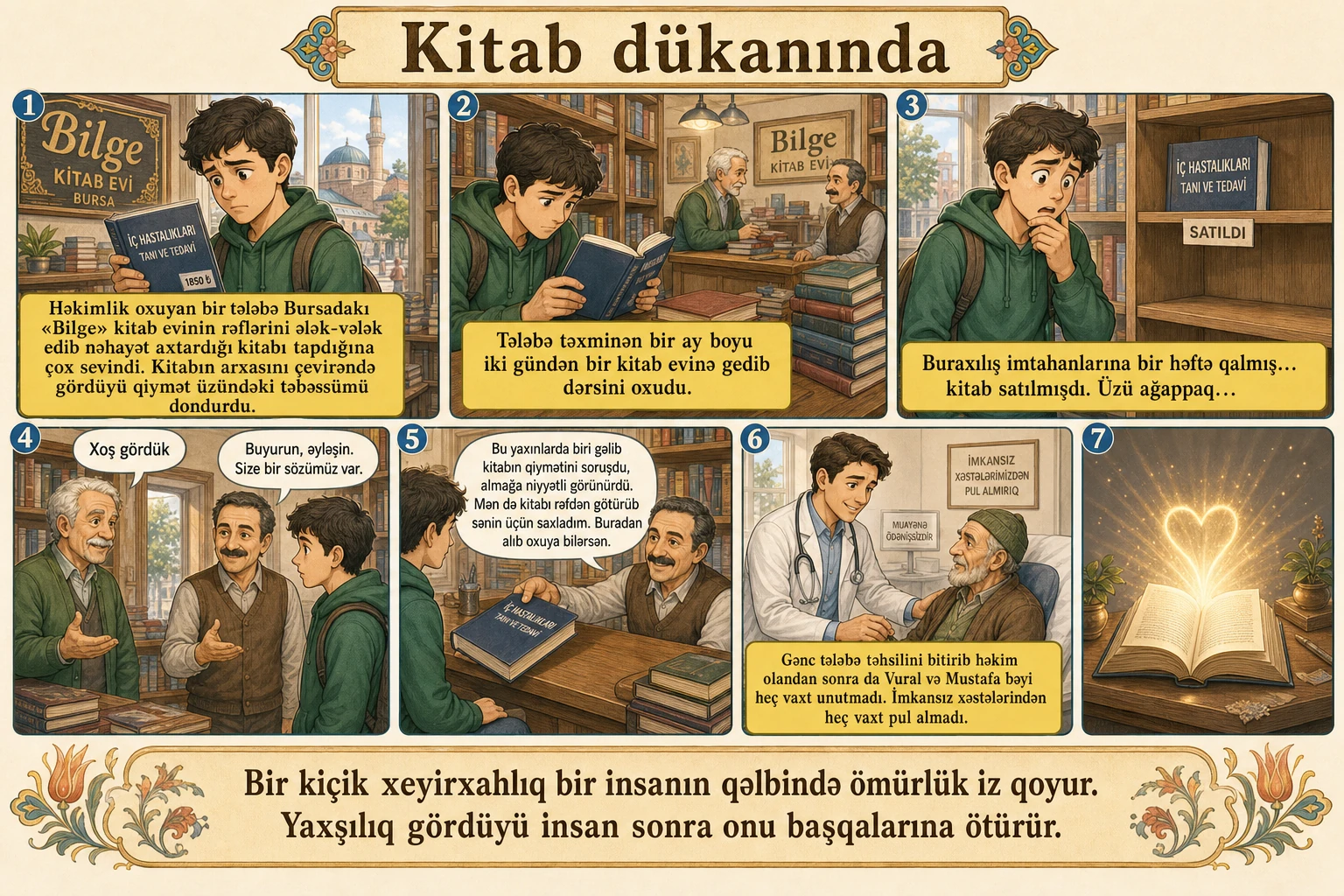 Kitab dükanında illüstrasiyası