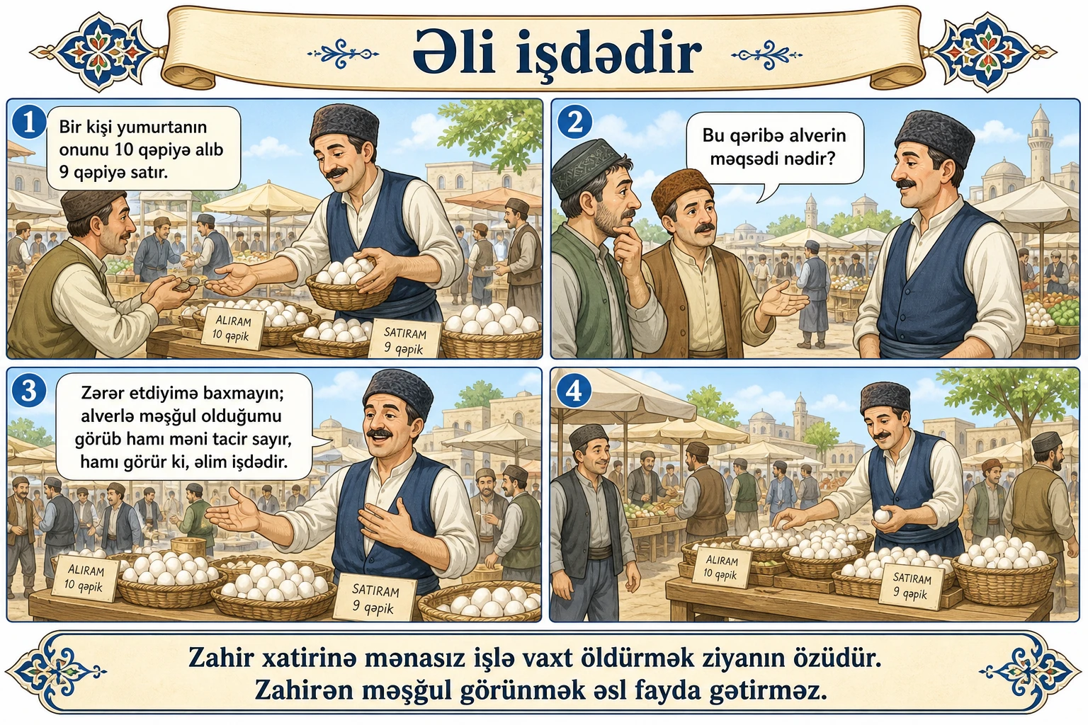 Əli işdədir illüstrasiyası