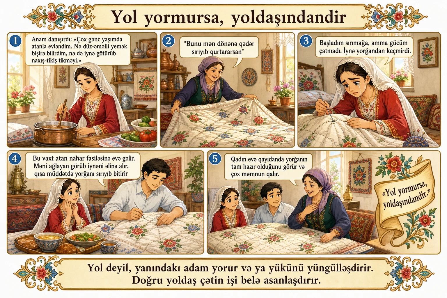 Yol yormursa, yoldaşındandır illüstrasiyası