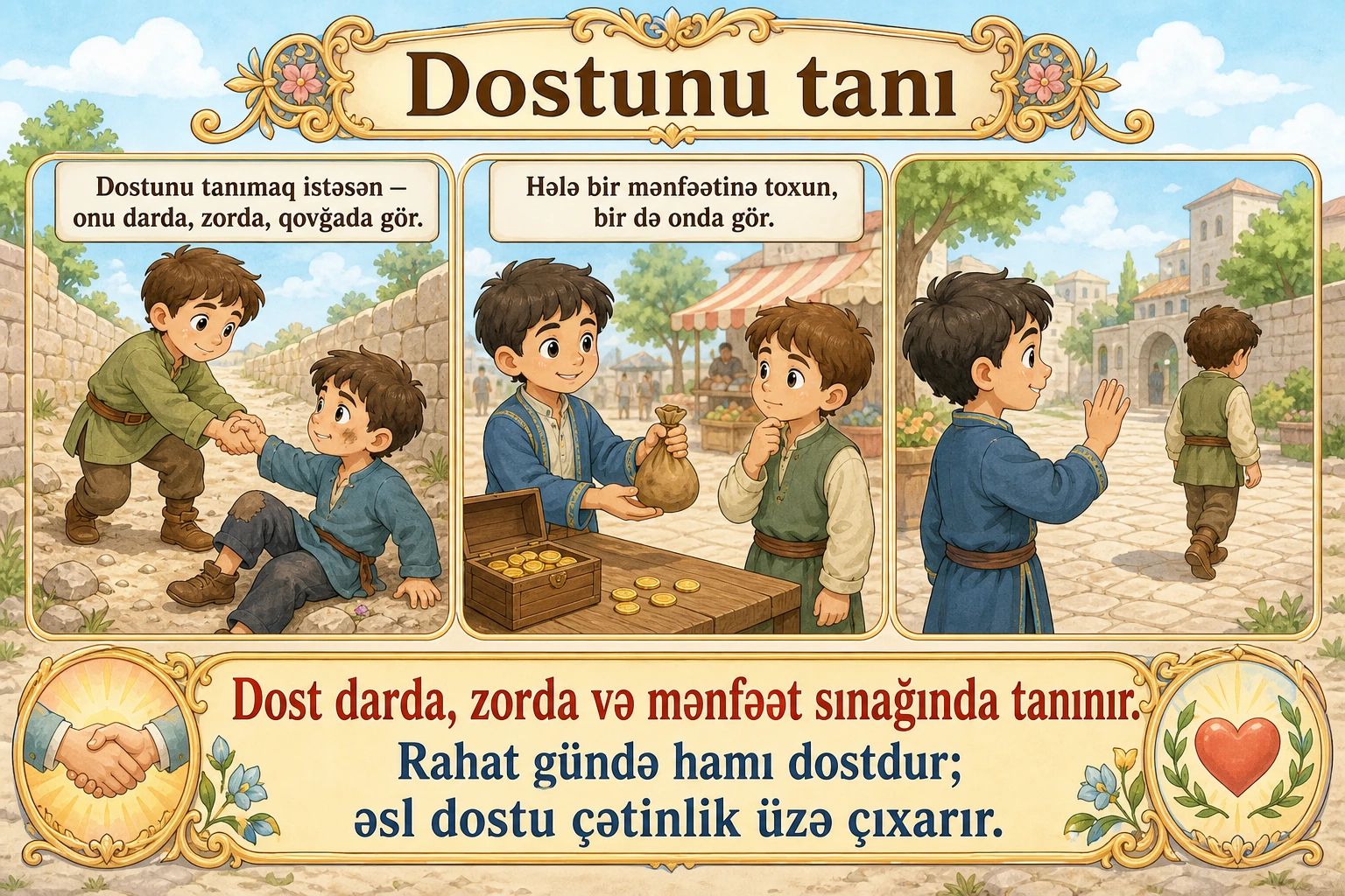 Dostunu tanı illüstrasiyası