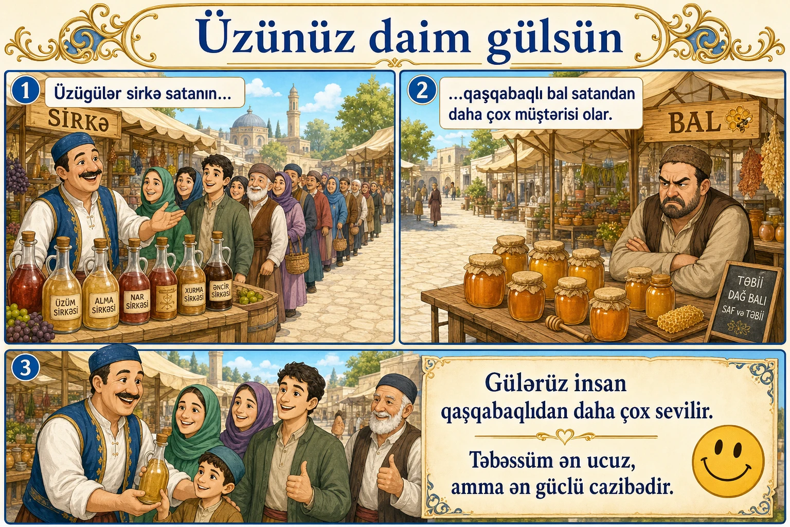 Üzünüz daim gülsün illüstrasiyası