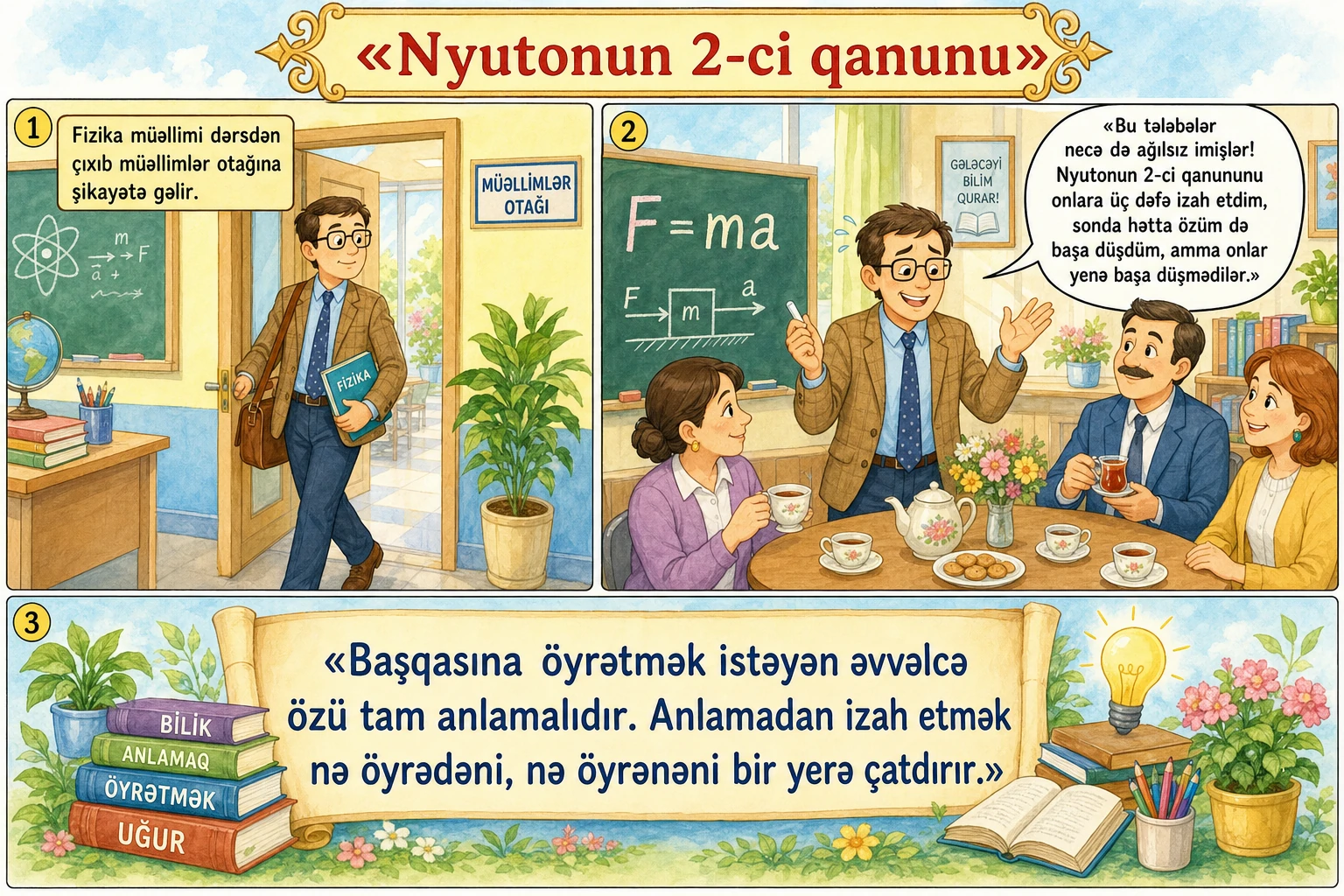 Nyutonun 2-ci qanunu illüstrasiyası