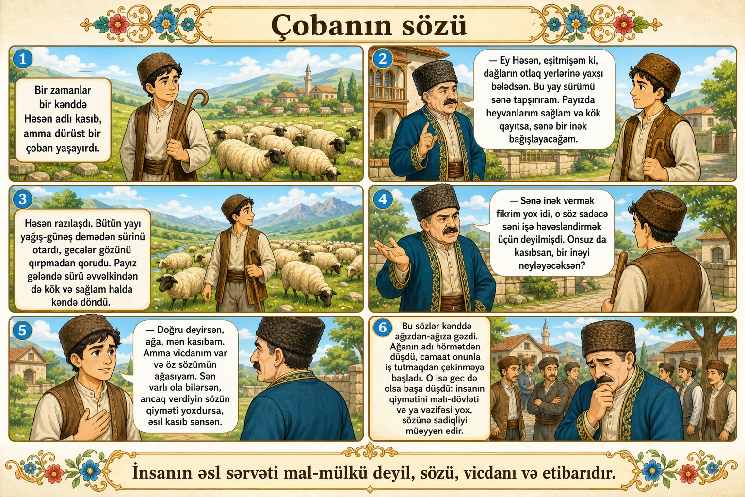 Çobanın sözü illüstrasiyası