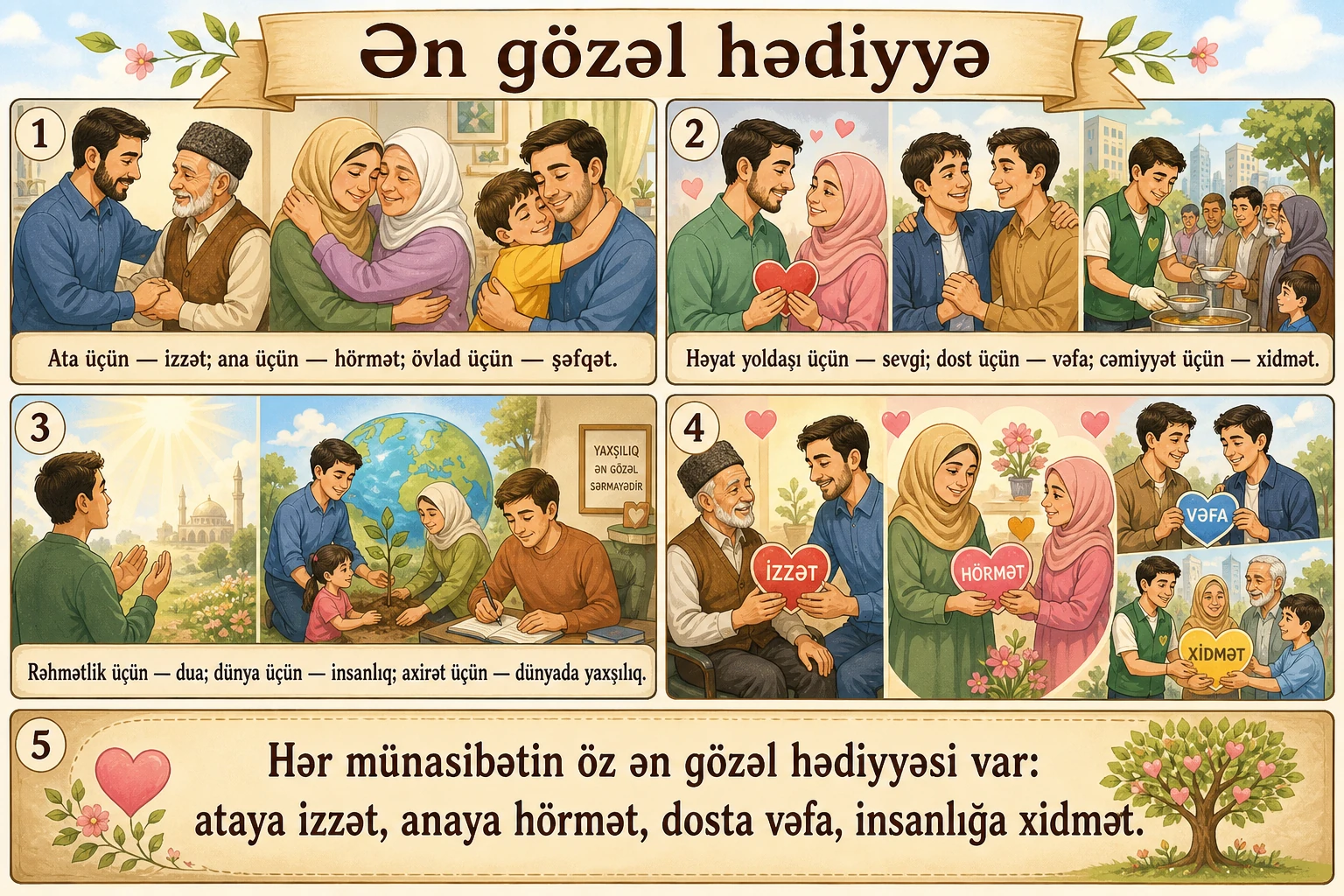 Ən gözəl hədiyyə illüstrasiyası