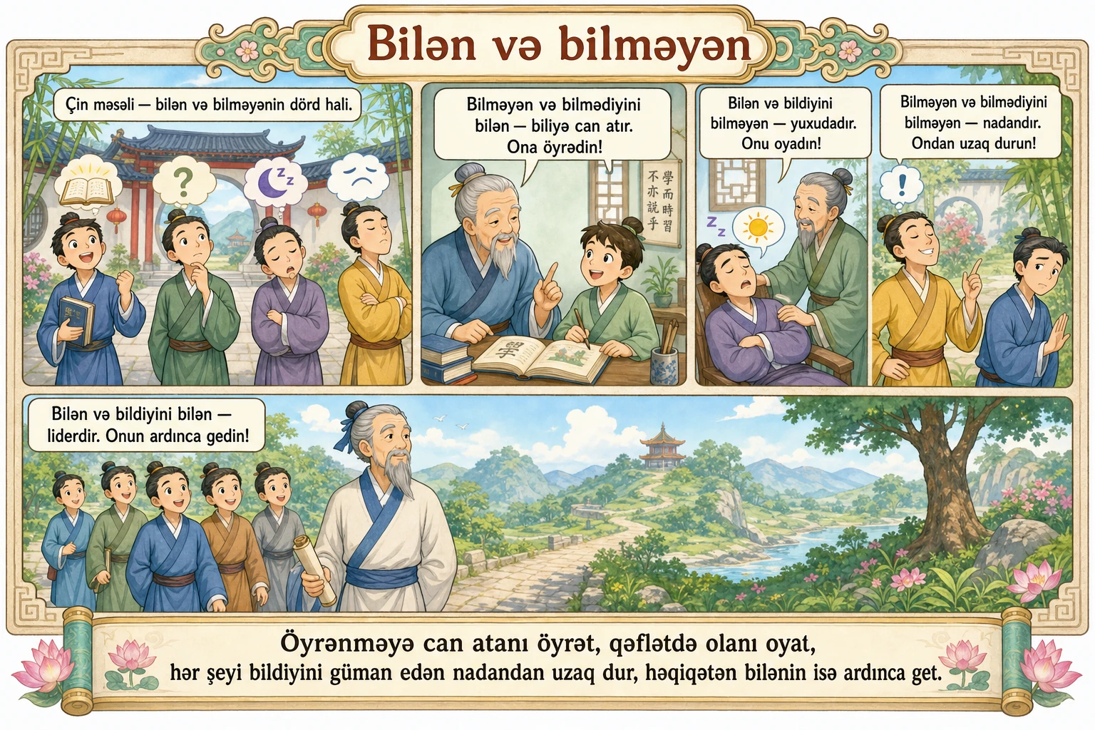 Bilən və bilməyən illüstrasiyası