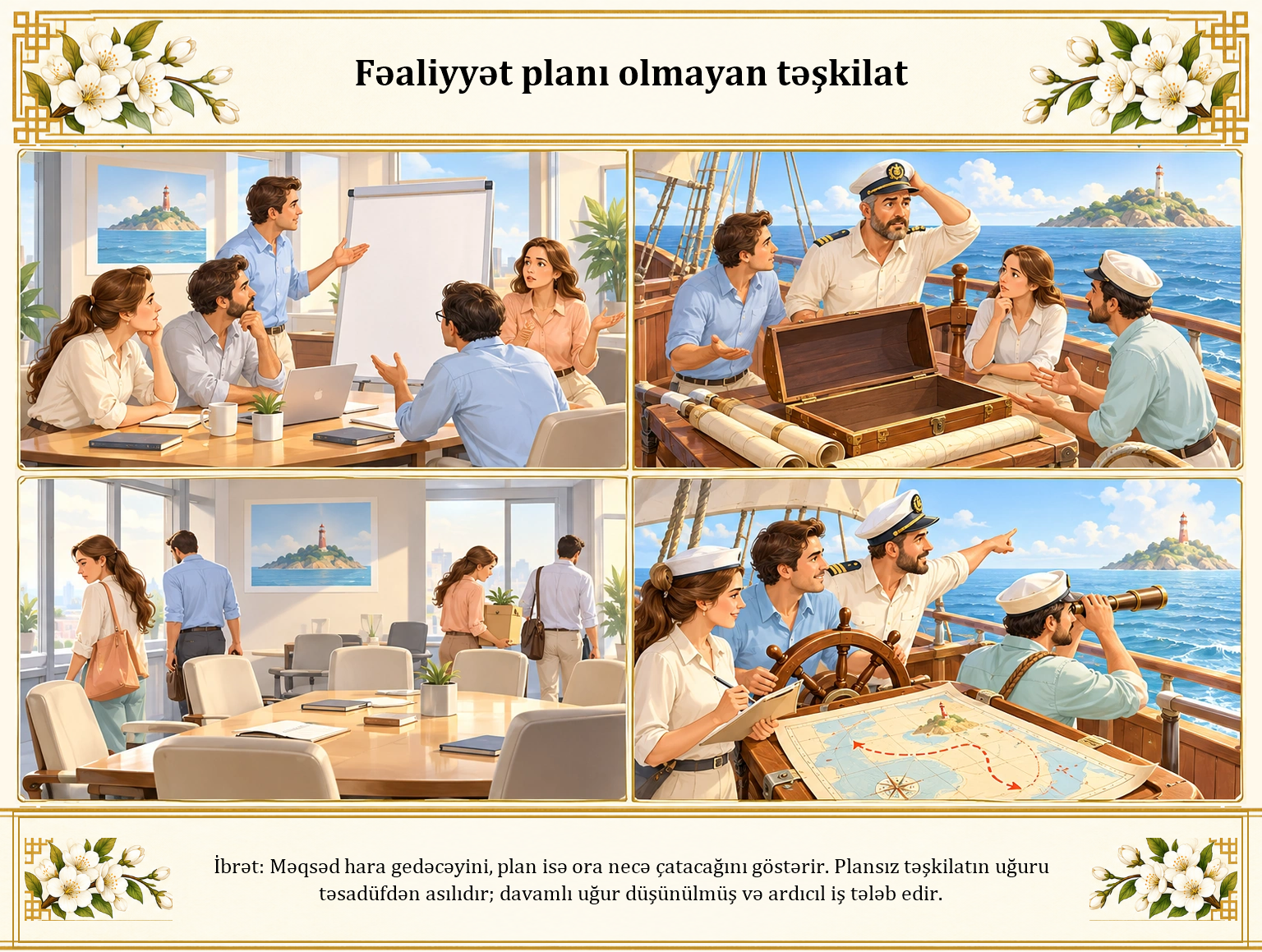 Fəaliyyət planı olmayan təşkilat illüstrasiyası