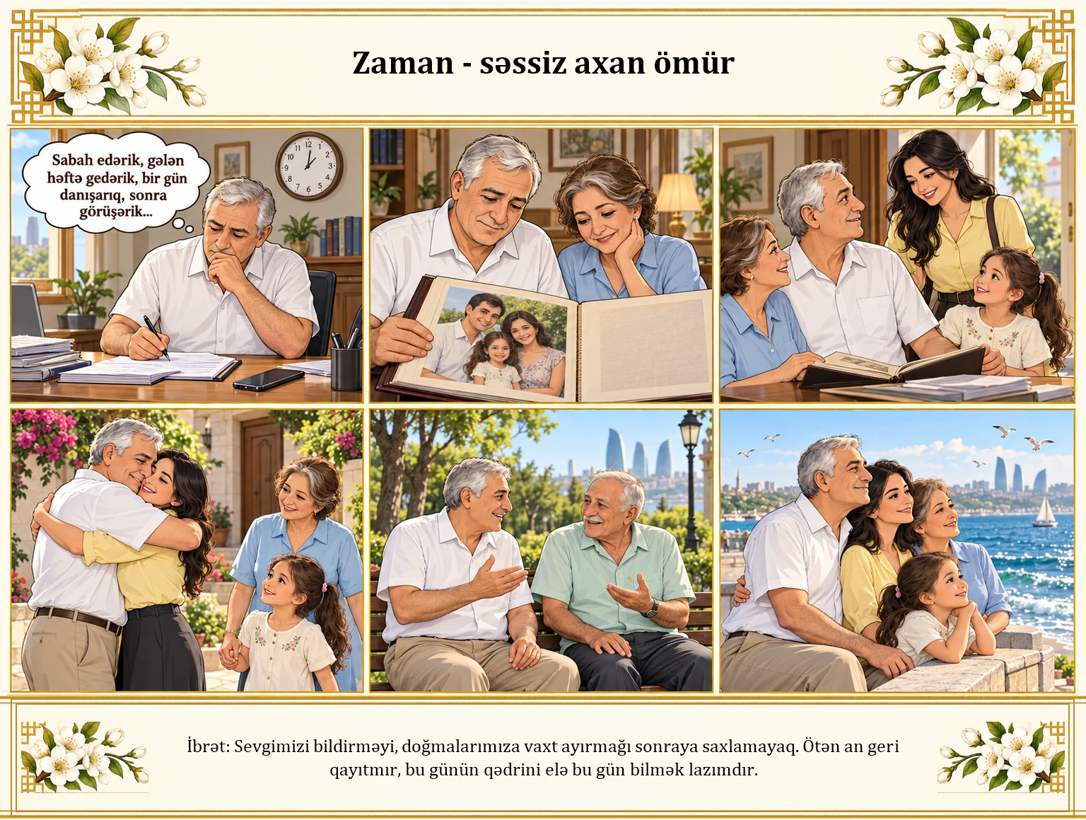Zaman - səssiz axan ömür illüstrasiyası