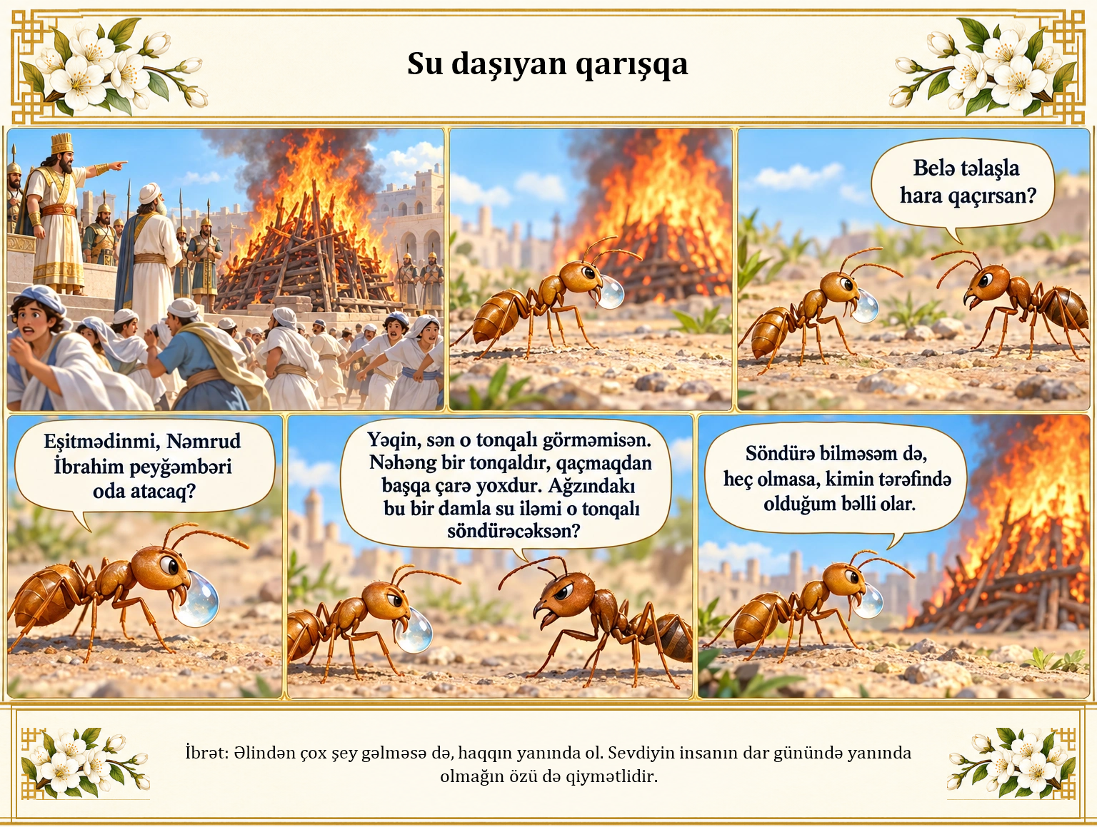 Su daşıyan qarışqa illüstrasiyası
