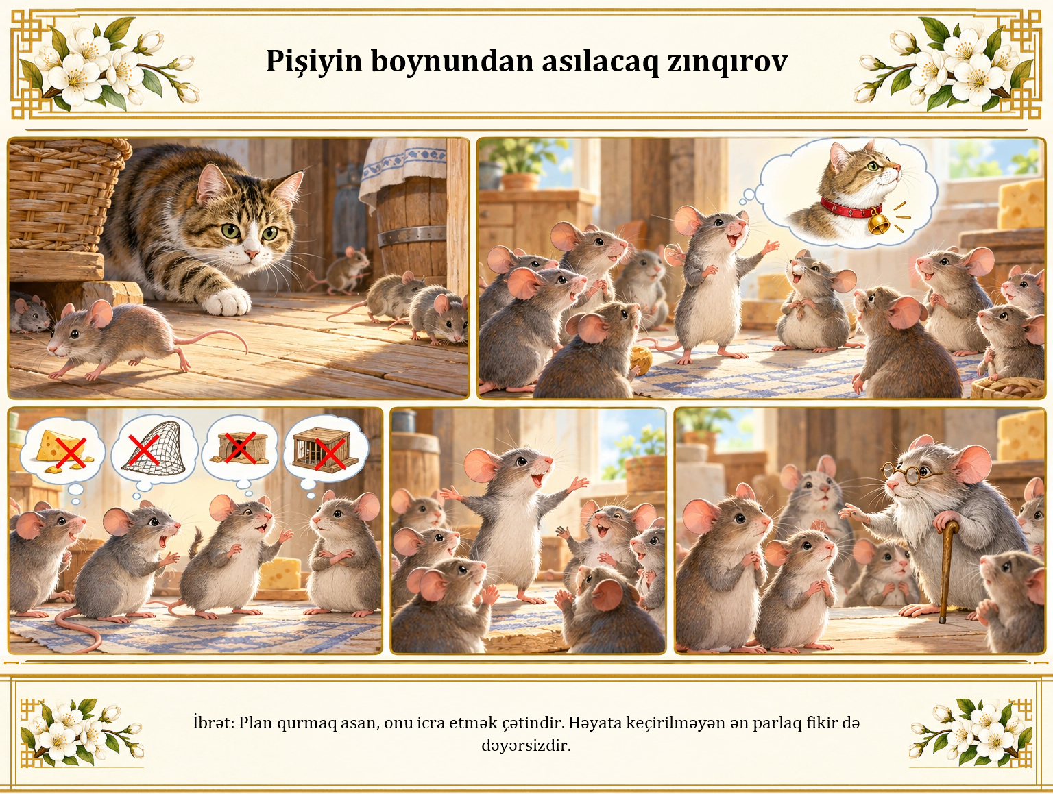 Pişiyin boynundan asılacaq zınqırov illüstrasiyası