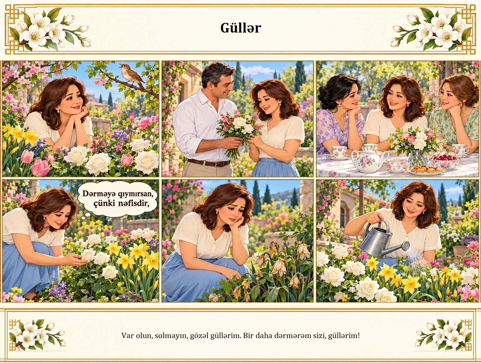Güllər illüstrasiyası