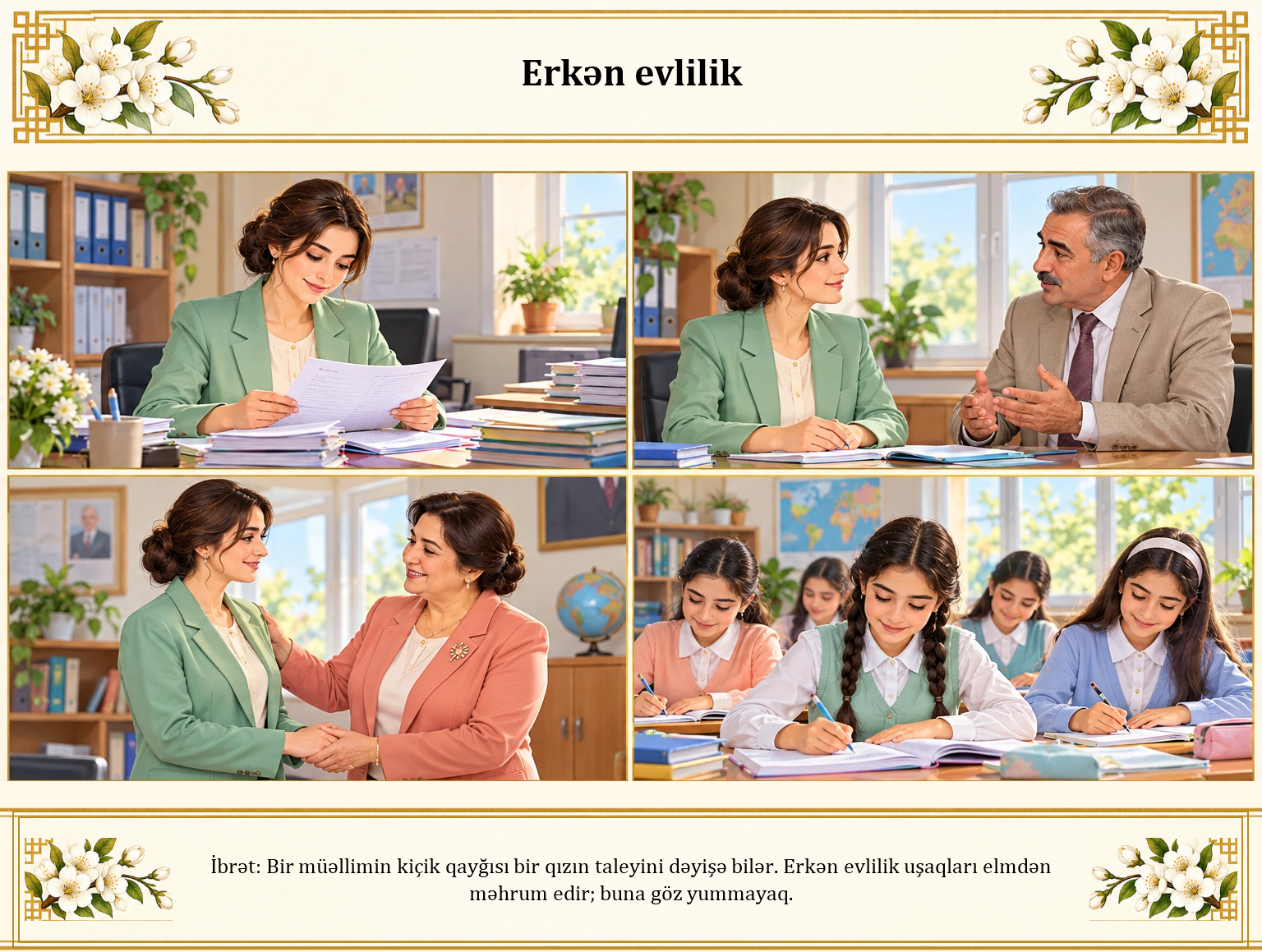 Erkən evlilik illüstrasiyası
