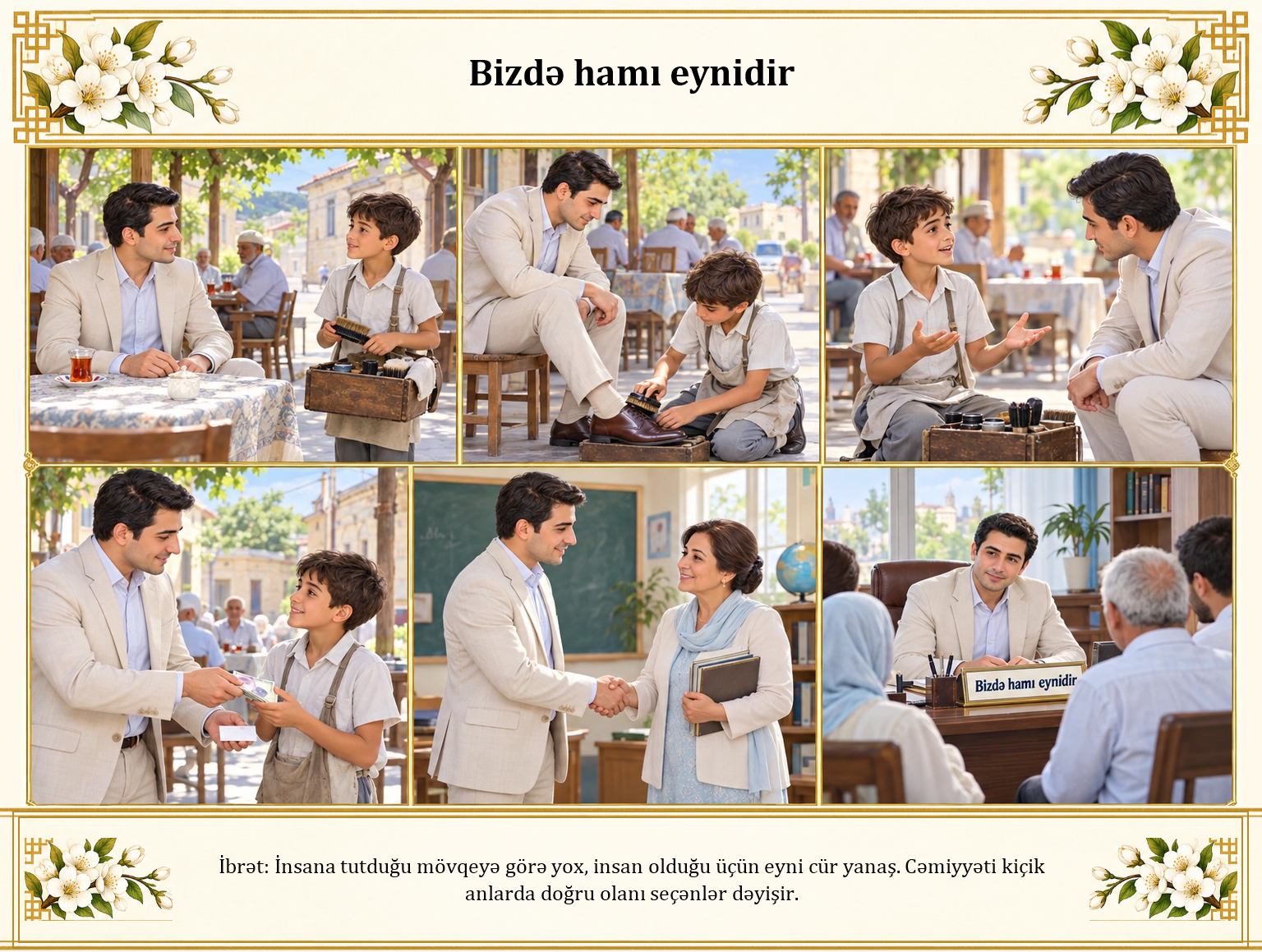 Bizdə hamı eynidir illüstrasiyası