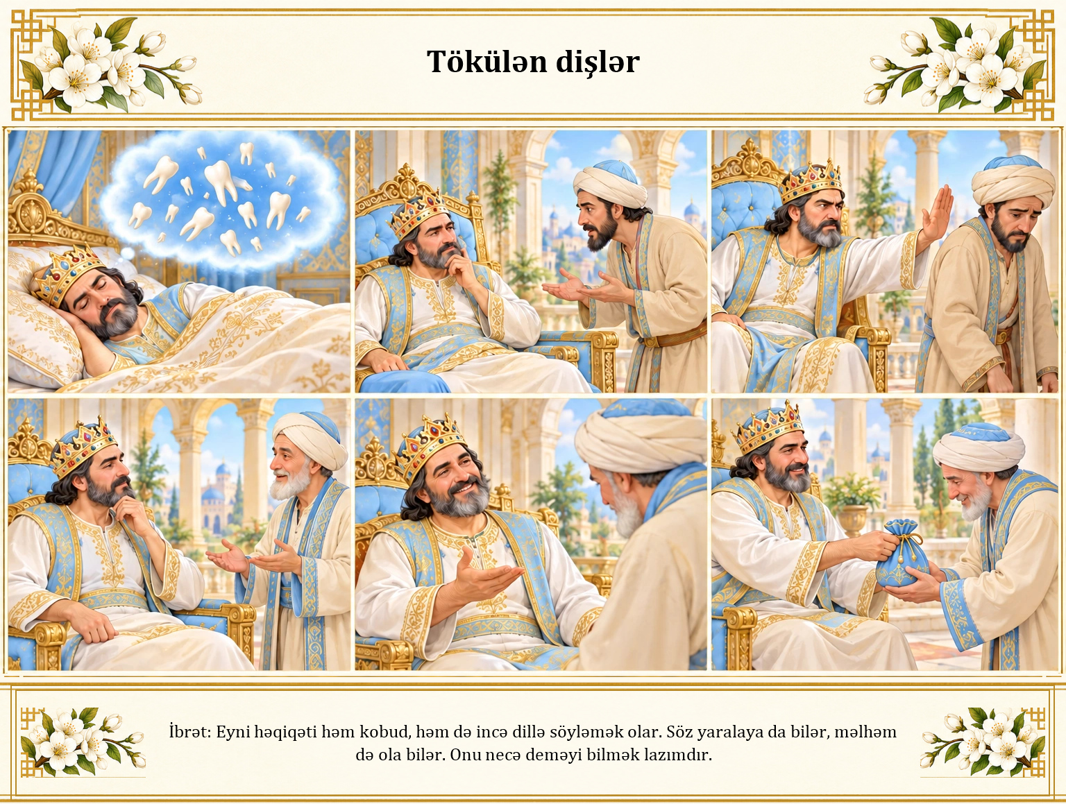 Tökülən dişlər illüstrasiyası