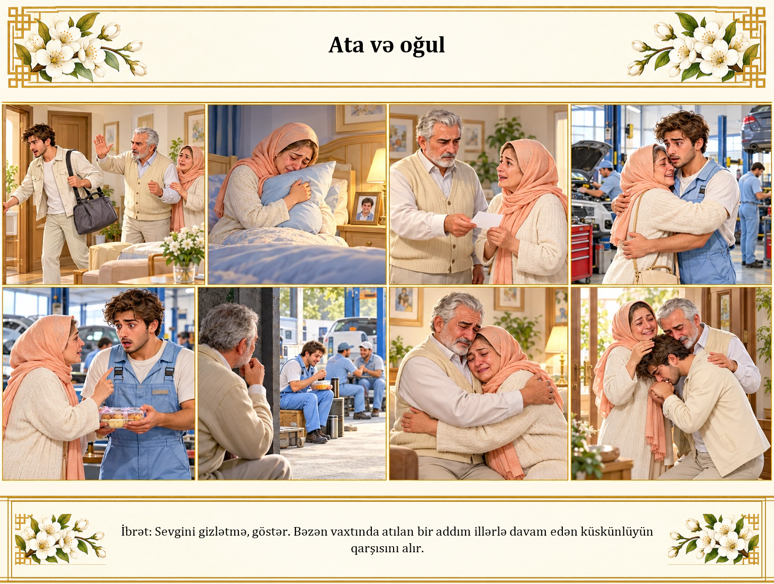 Ata və oğul illüstrasiyası