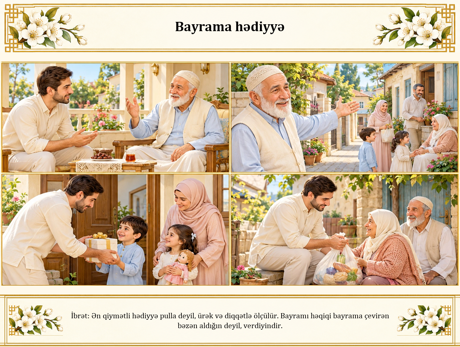 Bayrama hədiyyə illüstrasiyası