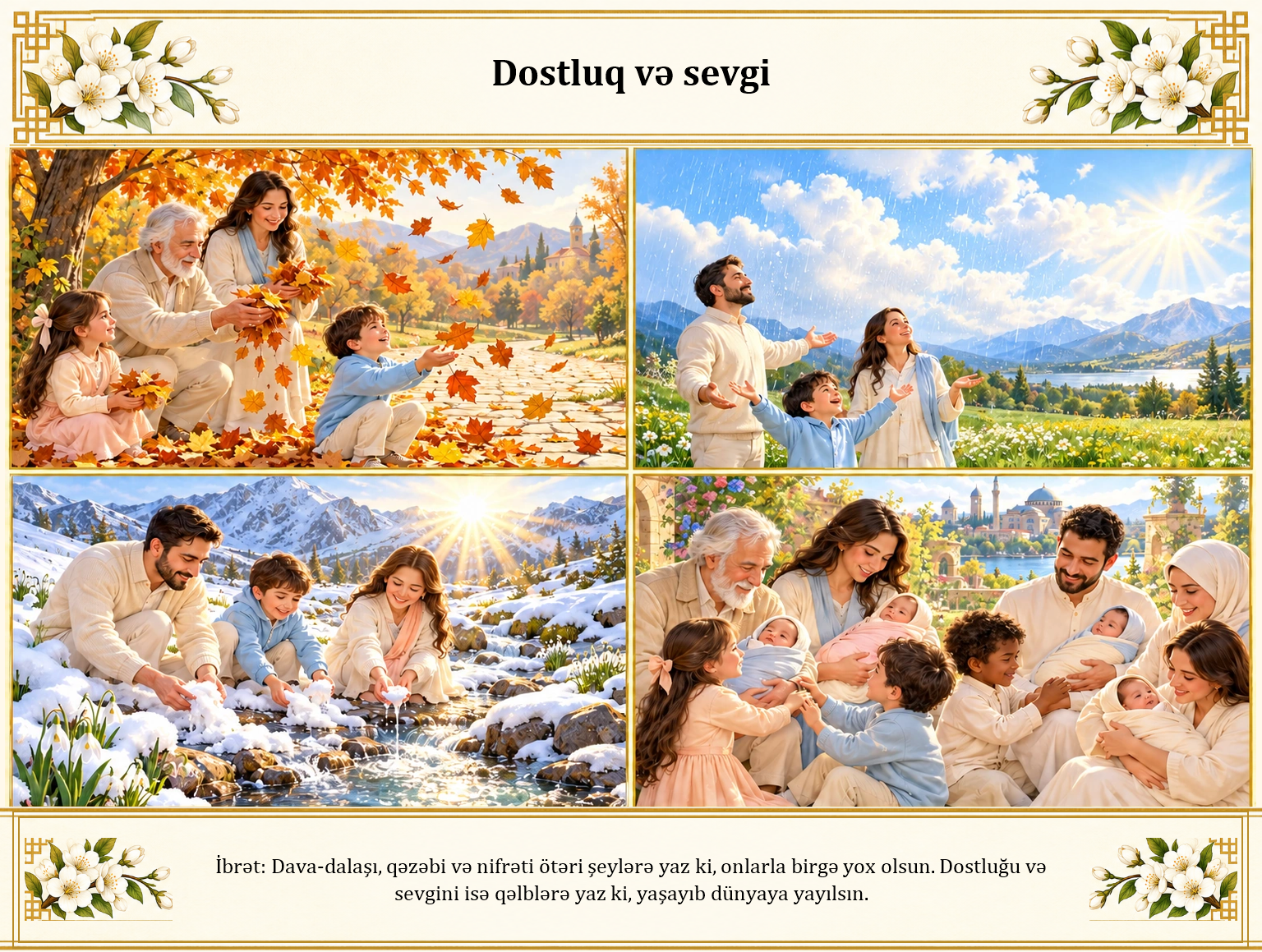 Dostluq və sevgi illüstrasiyası