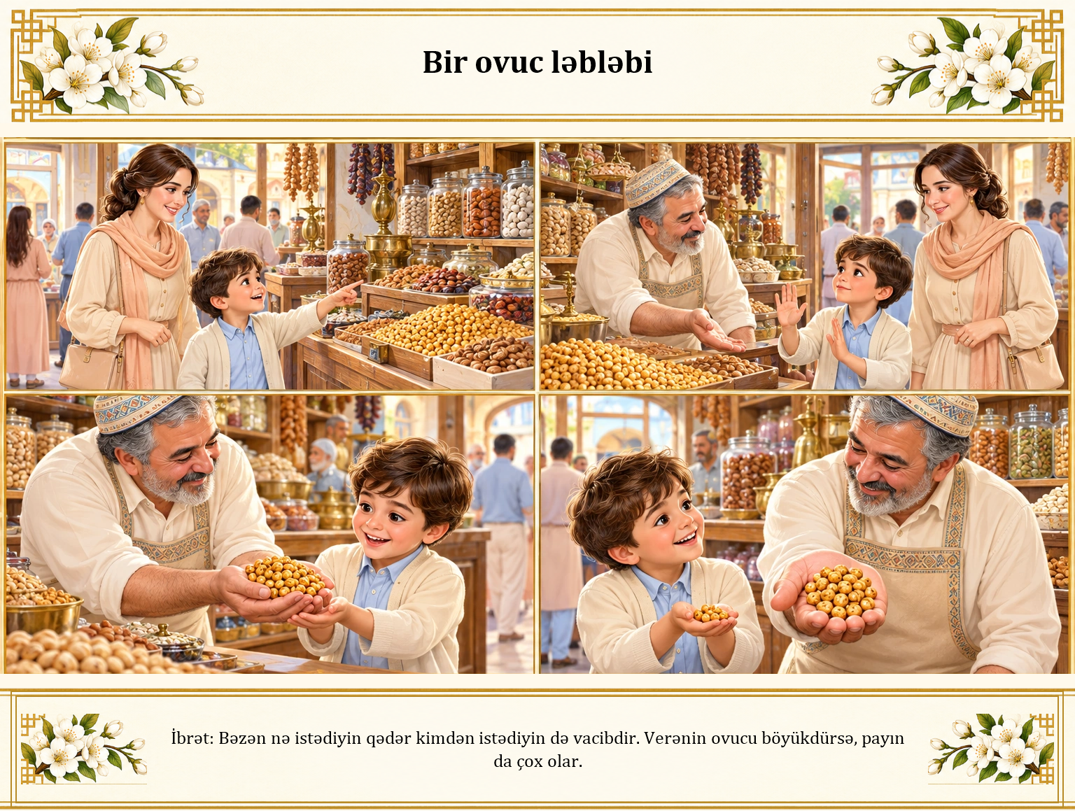 Bir ovuc ləbləbi illüstrasiyası