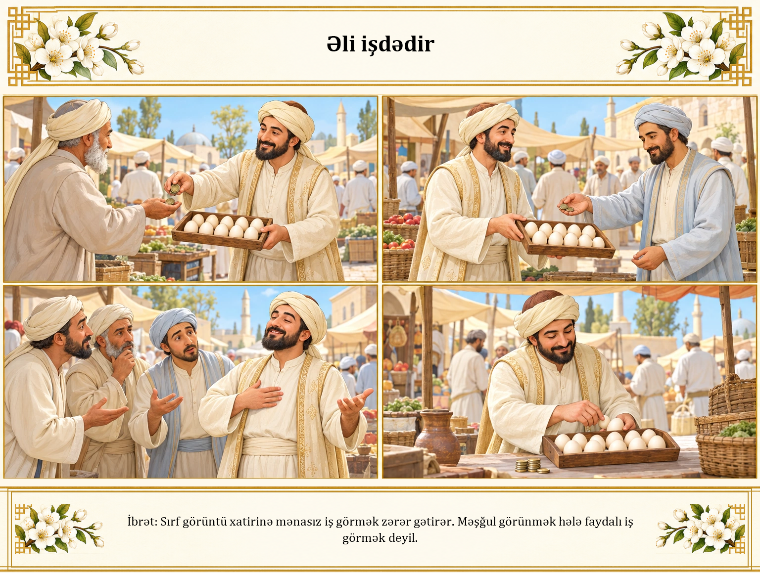 Əli işdədir illüstrasiyası