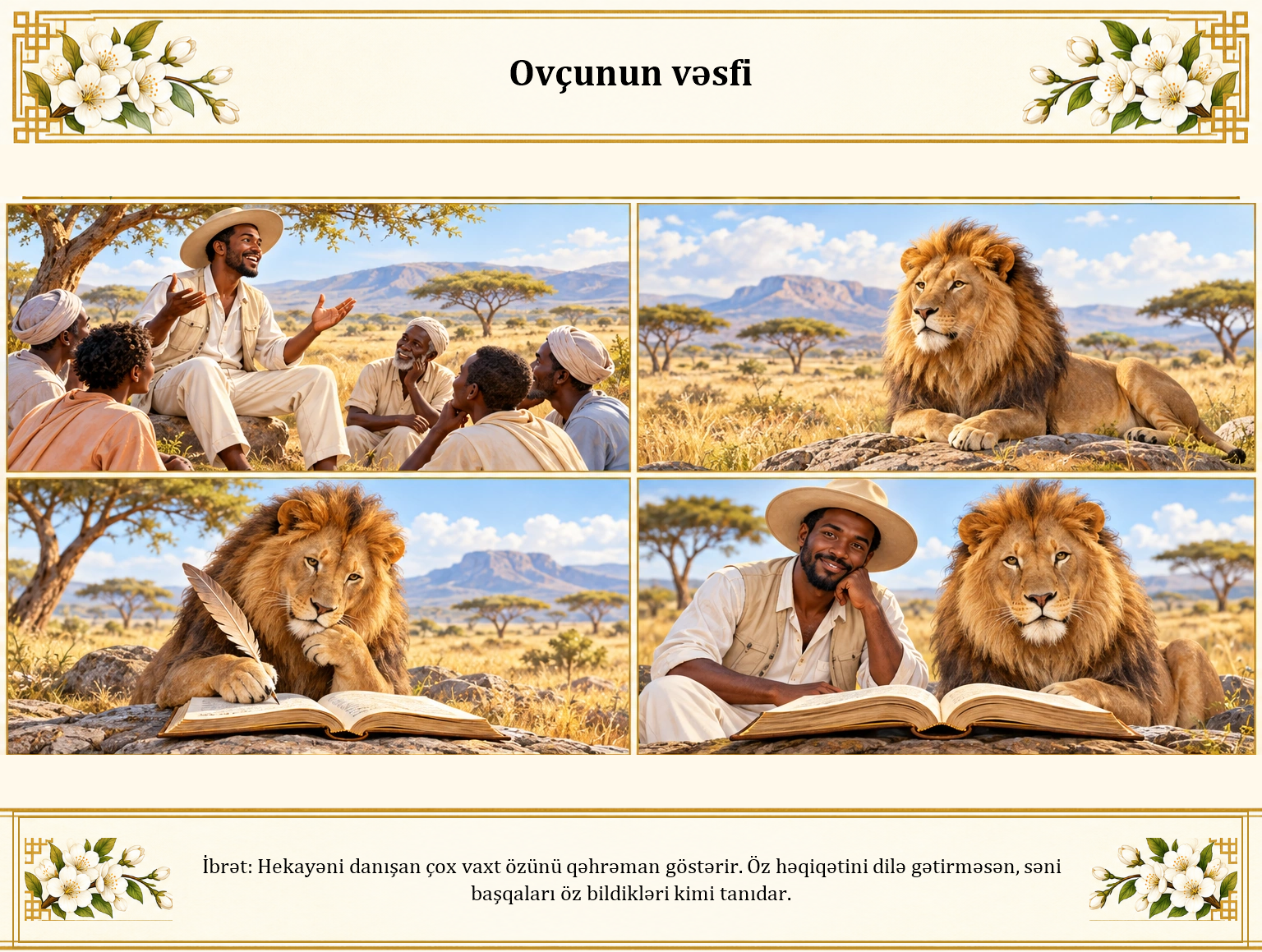 Ovçunun vəsfi illüstrasiyası