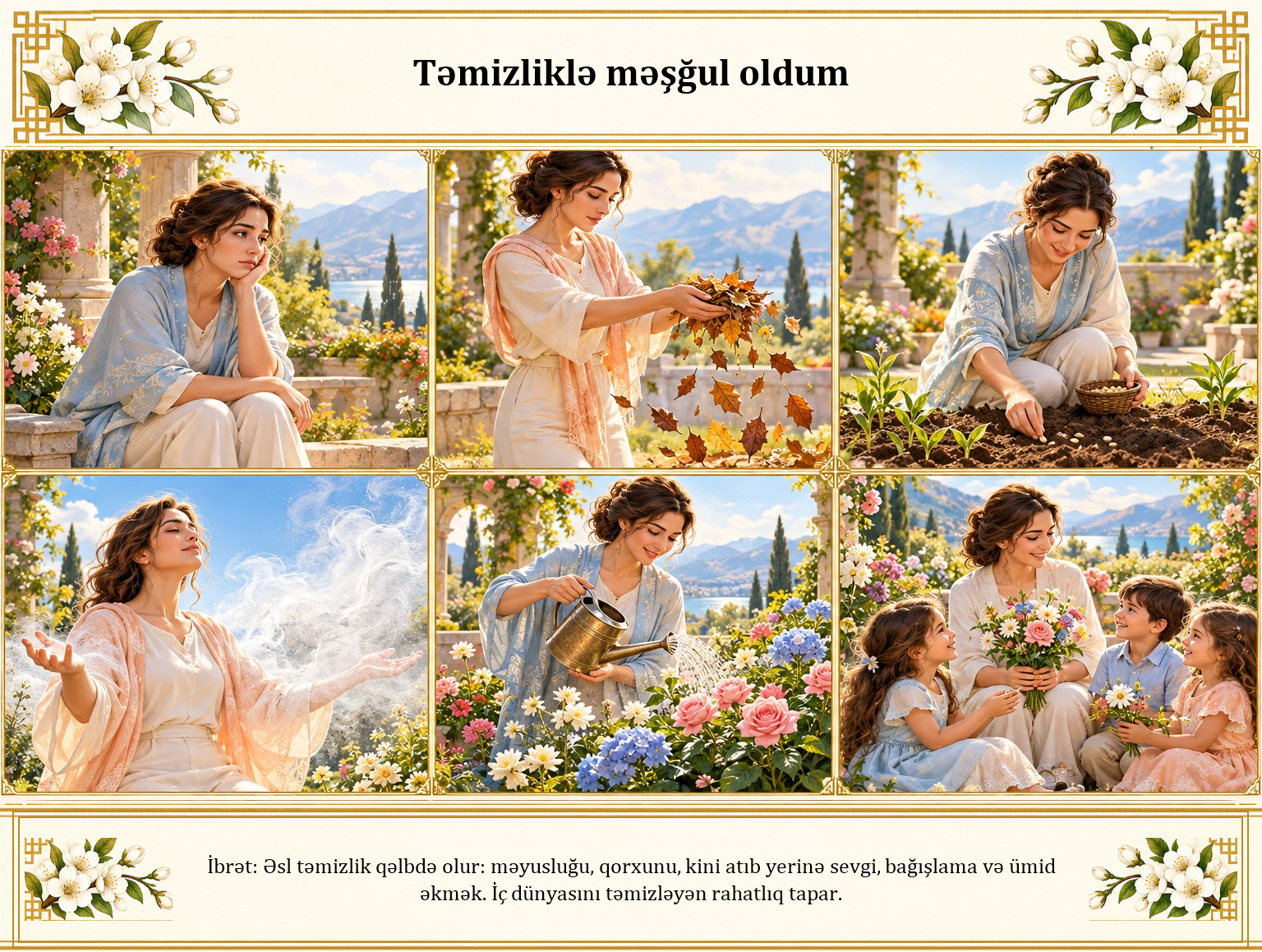 Təmizliklə məşğul oldum illüstrasiyası