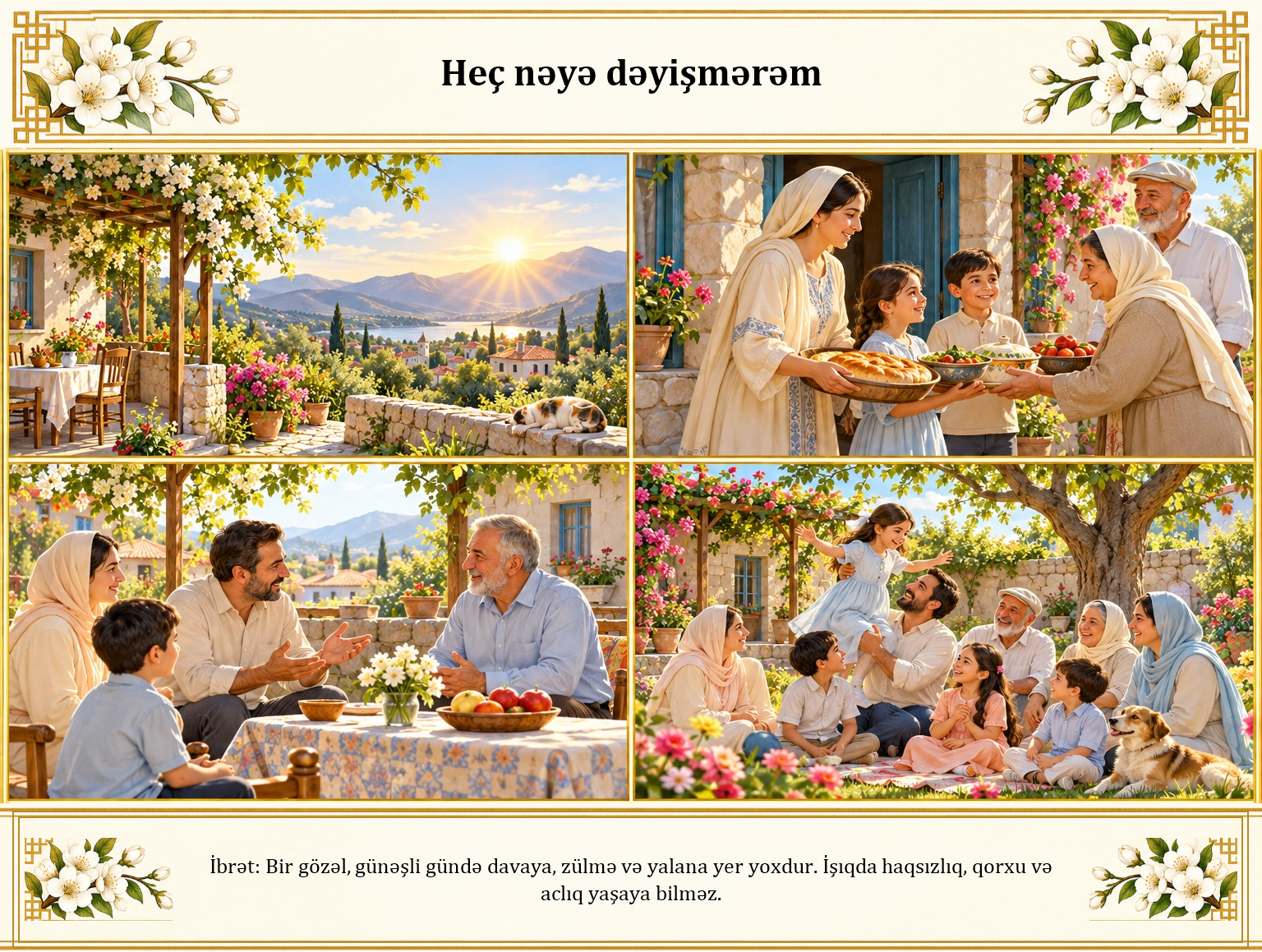 Heç nəyə dəyişmərəm illüstrasiyası