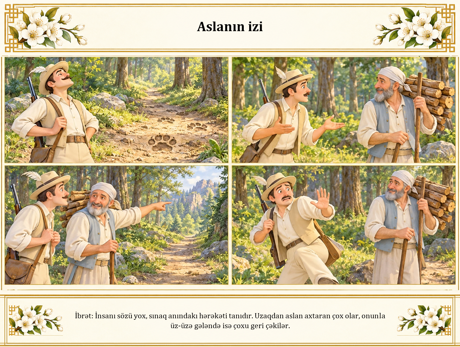 Aslanın izi illüstrasiyası