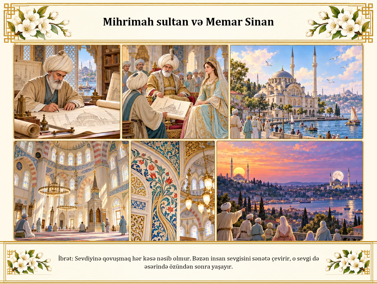 Mihrimah sultan və Memar Sinan illüstrasiyası