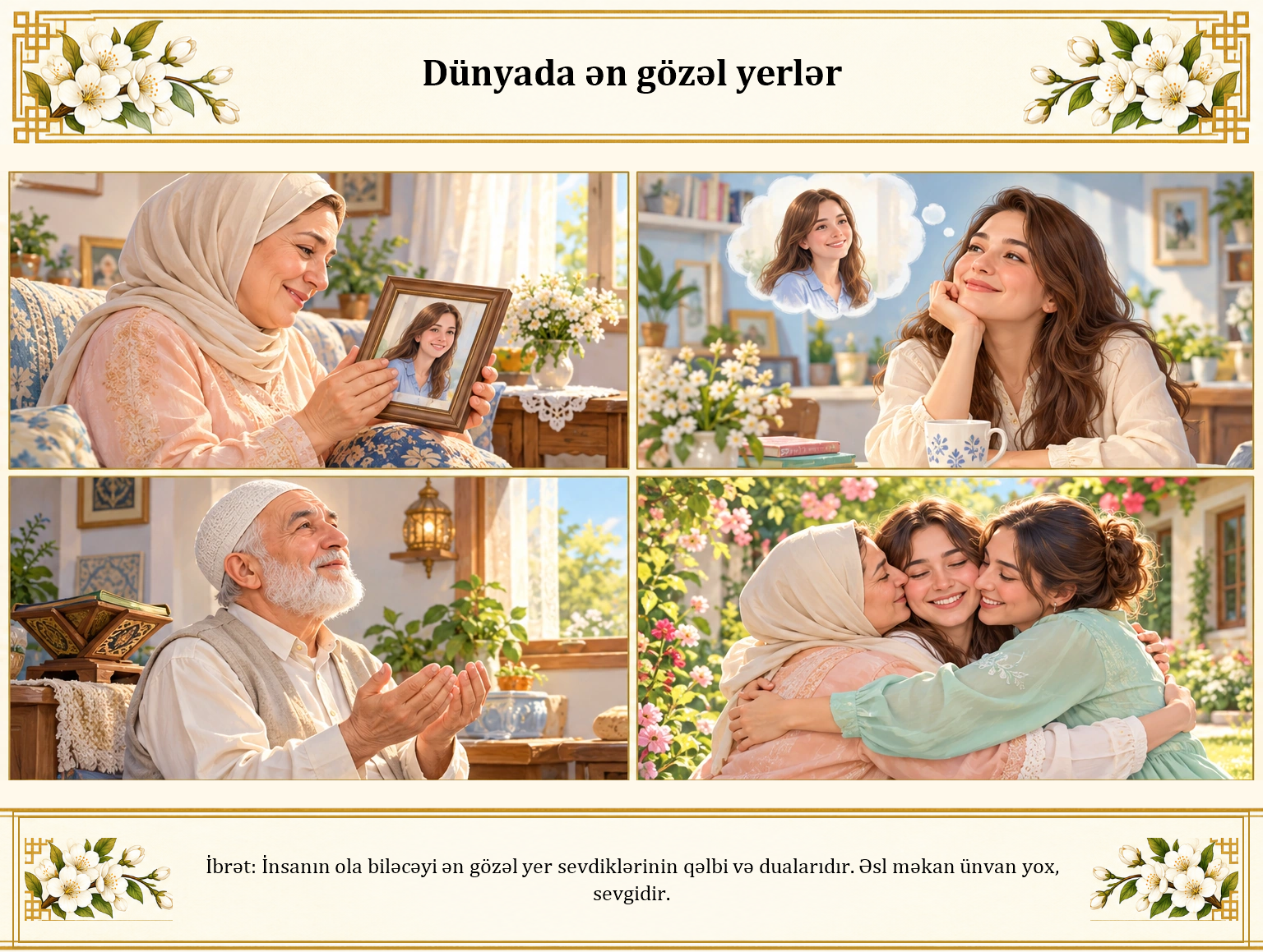 Dünyada ən gözəl yerlər illüstrasiyası