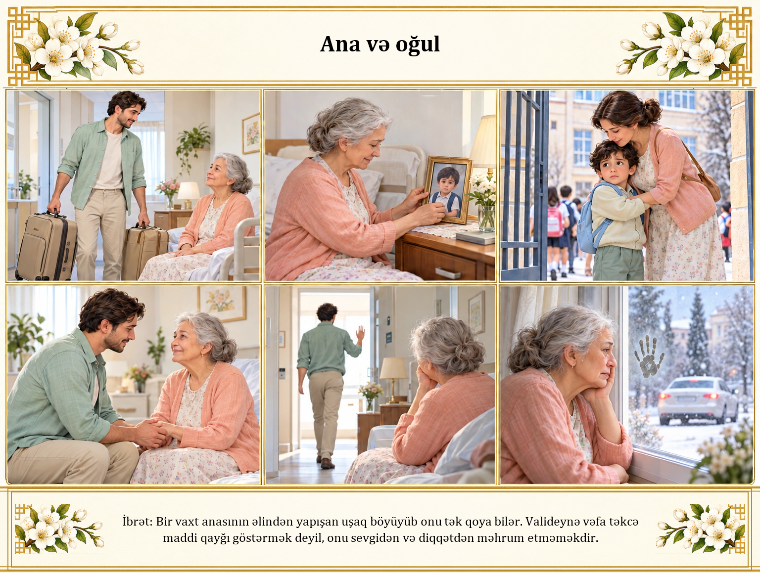 Ana və oğul illüstrasiyası