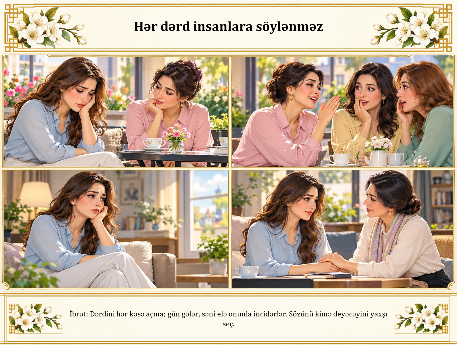 Hər dərd insanlara söylənməz illüstrasiyası