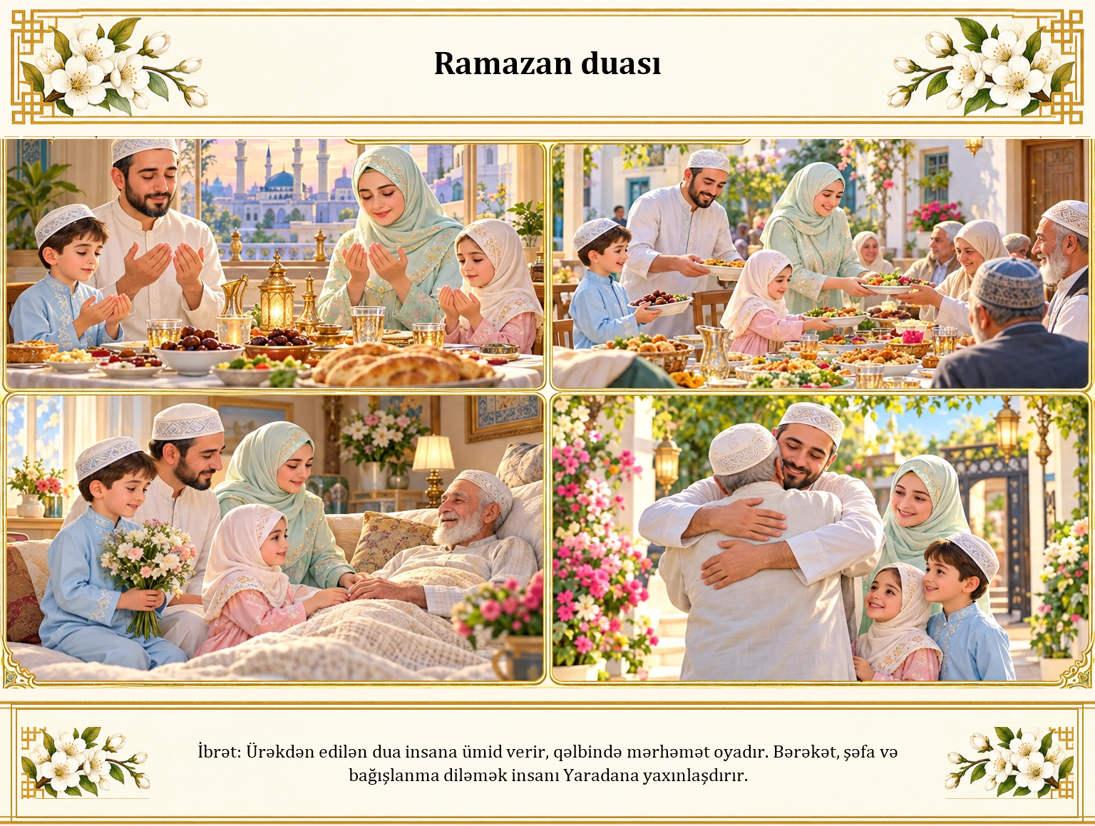 Ramazan duası illüstrasiyası