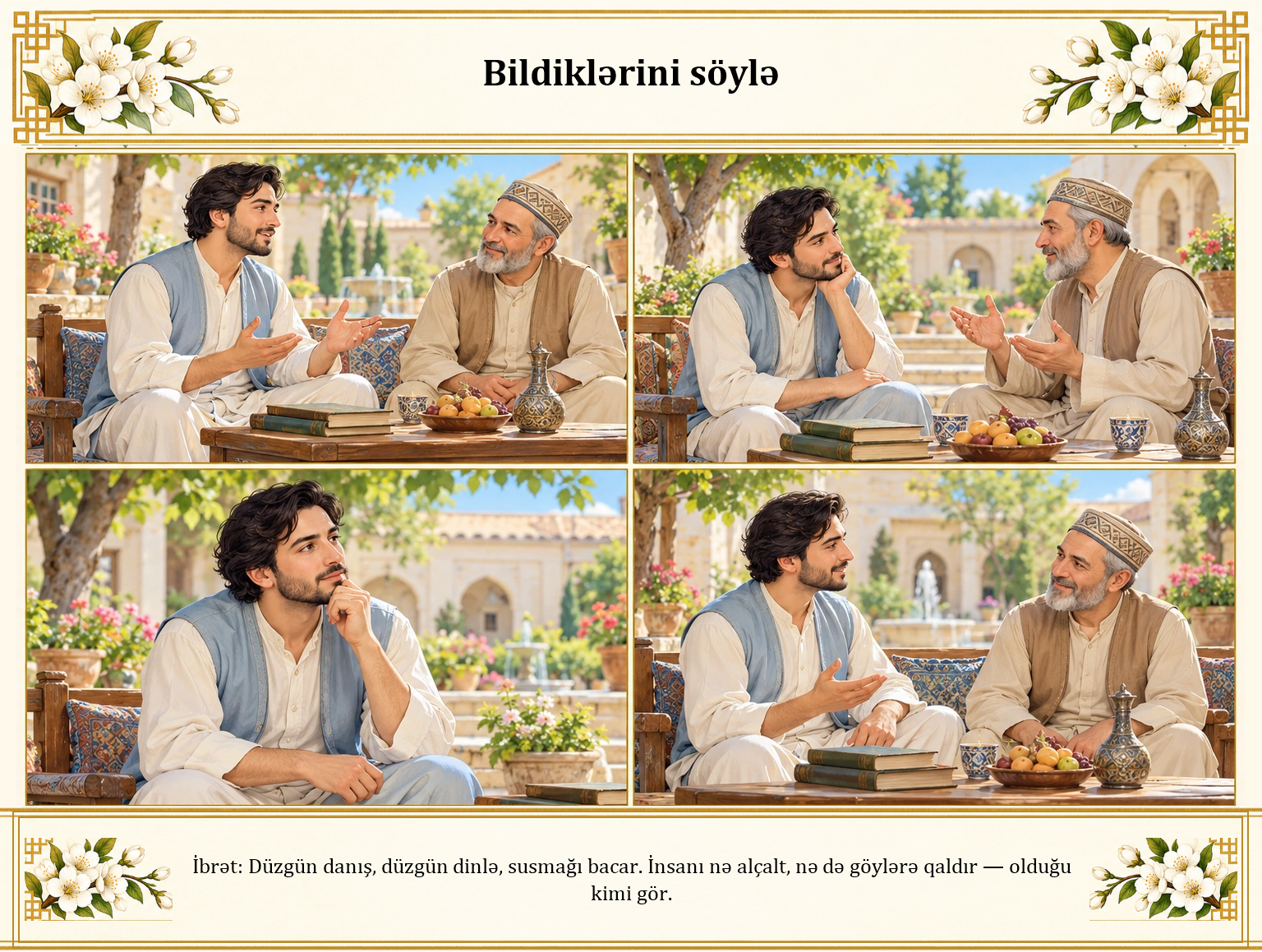 Bildiklərini söylə illüstrasiyası