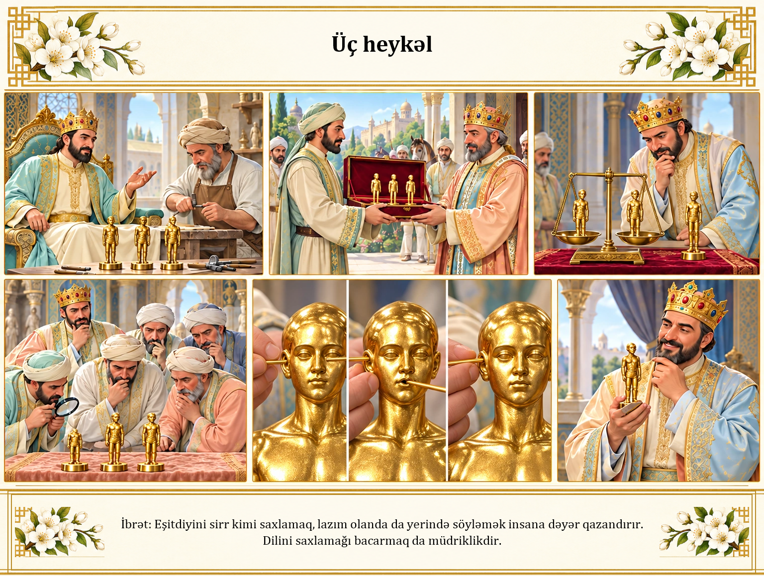 Üç heykəl illüstrasiyası