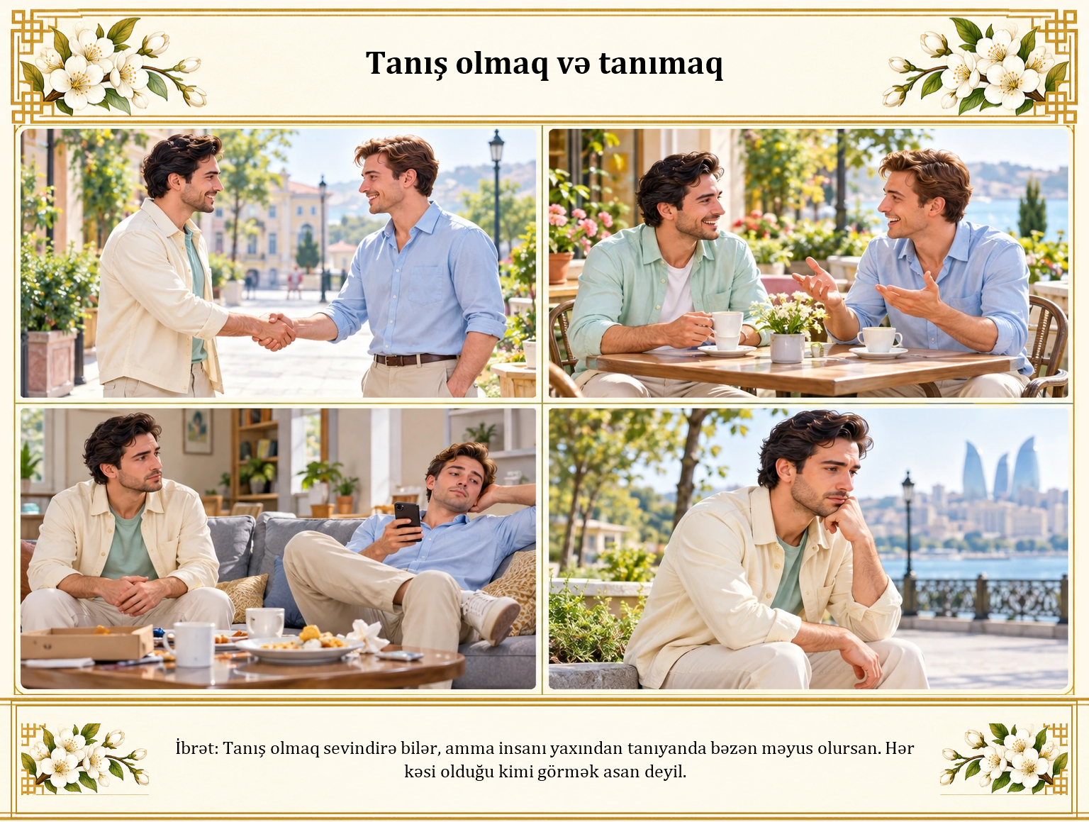 Tanış olmaq və tanımaq illüstrasiyası
