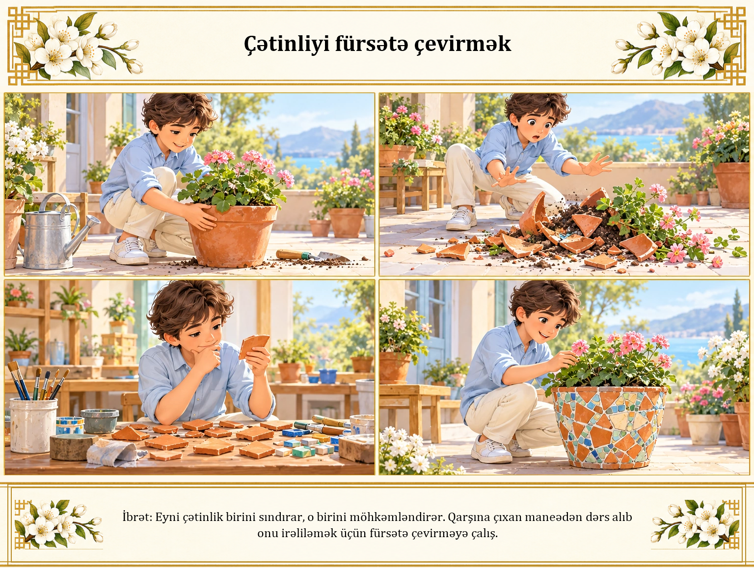 Çətinliyi fürsətə çevirmək illüstrasiyası
