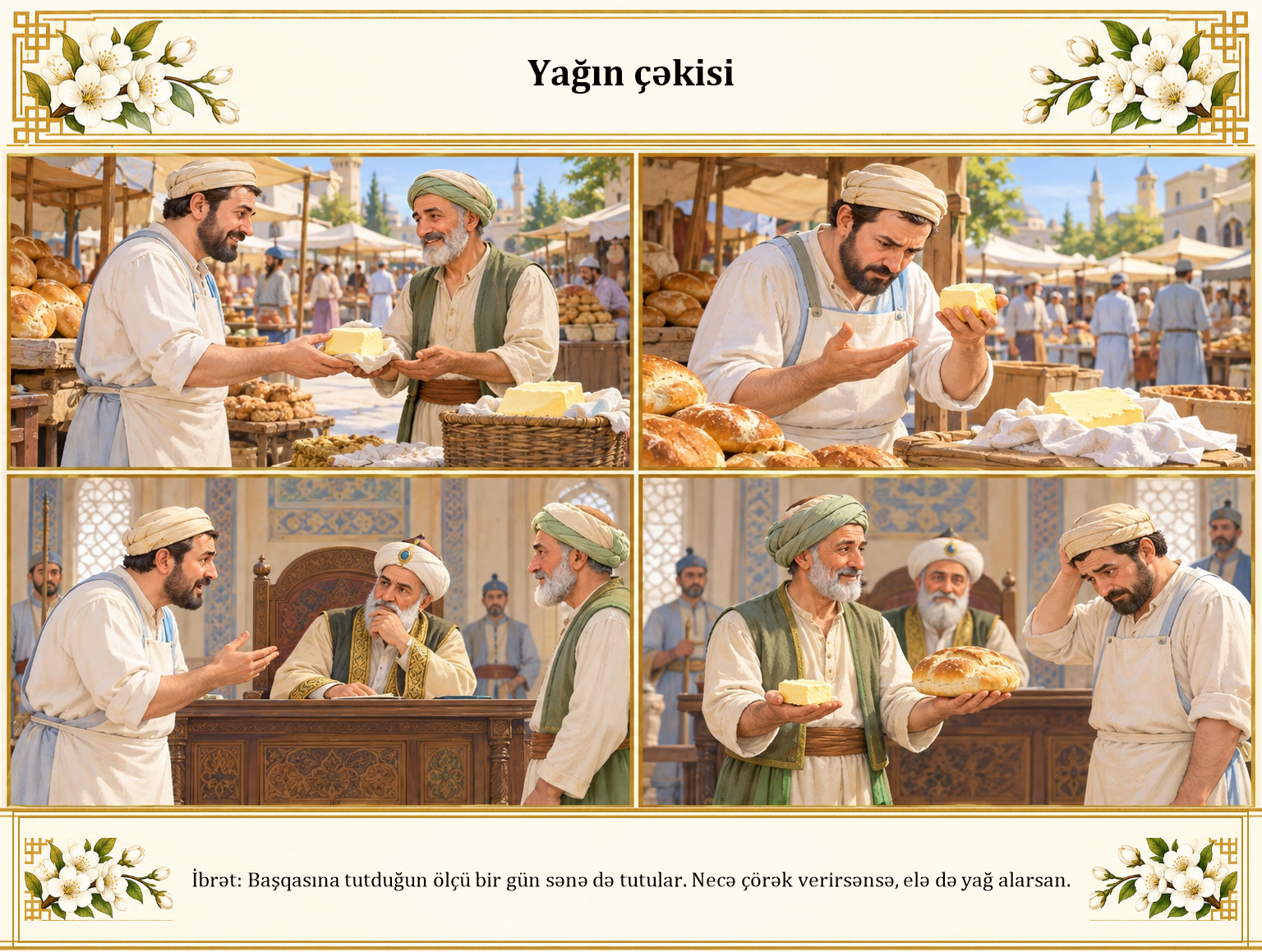 Yağın çəkisi illüstrasiyası