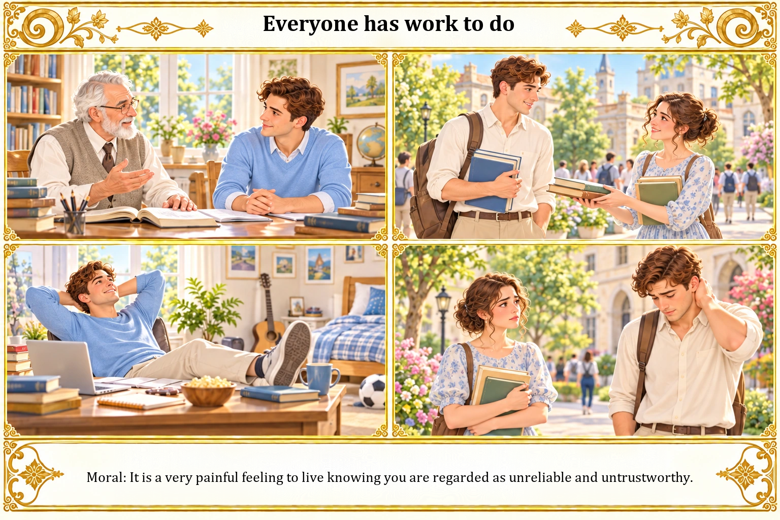 Illustration of Everyone Has Work to Do