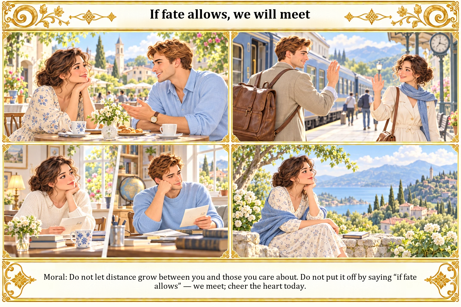 Illustration of If Fate Allows, We Will Meet