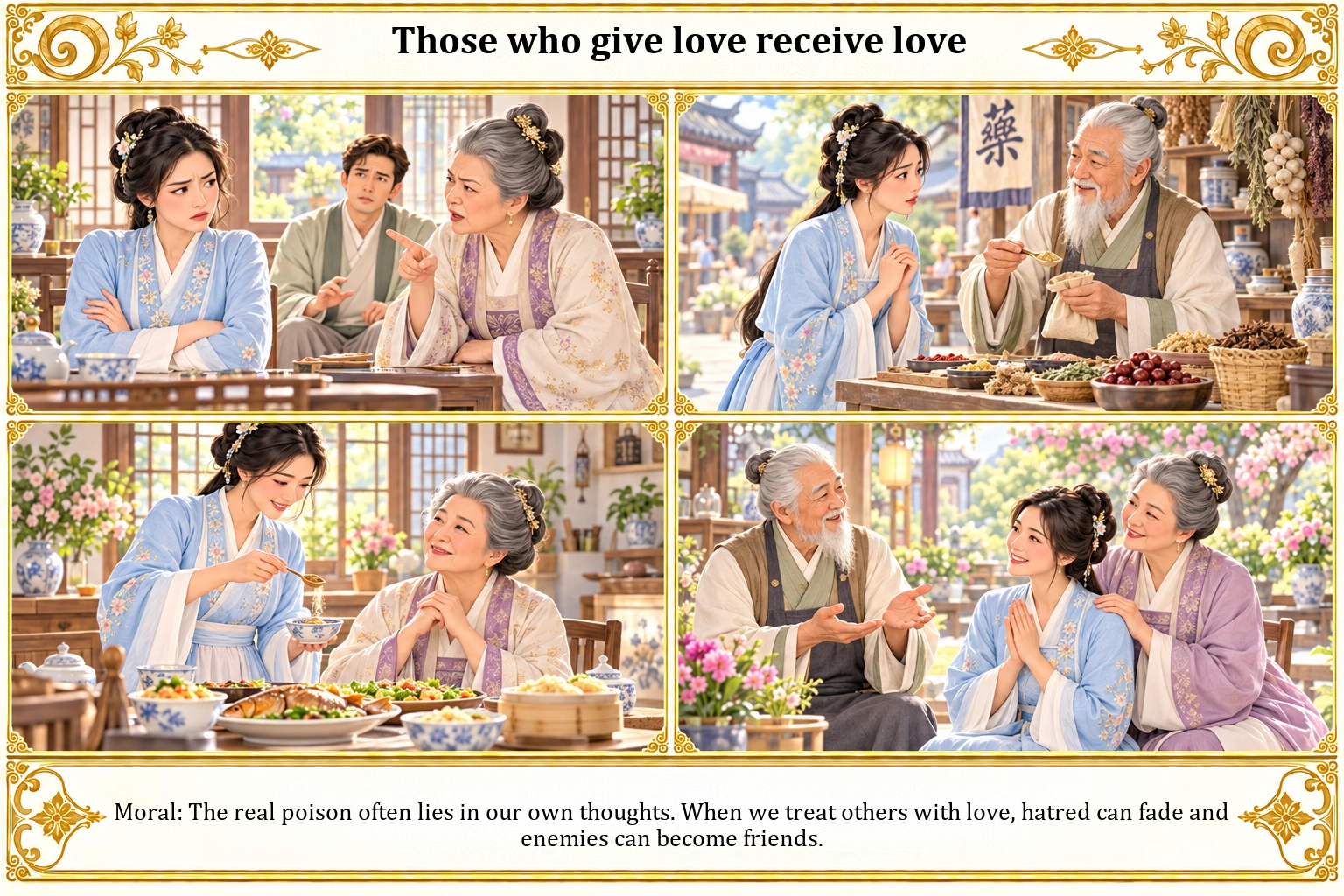 Illustration of Those Who Give Love Receive Love