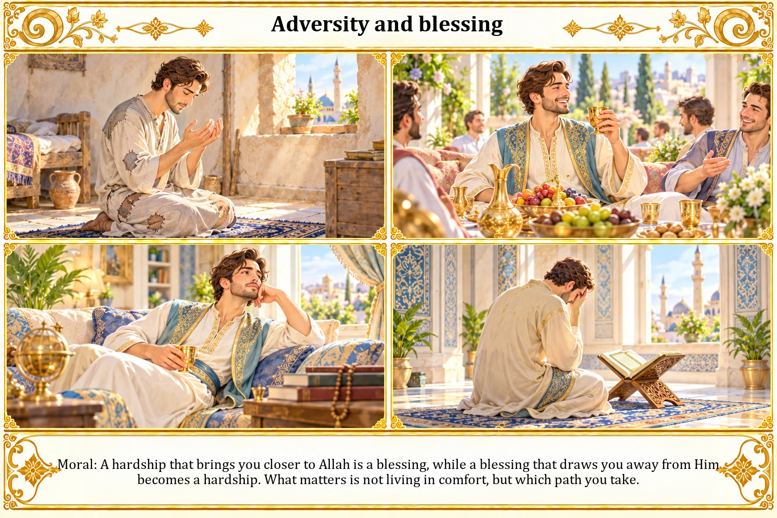 Illustration of Adversity and Blessing