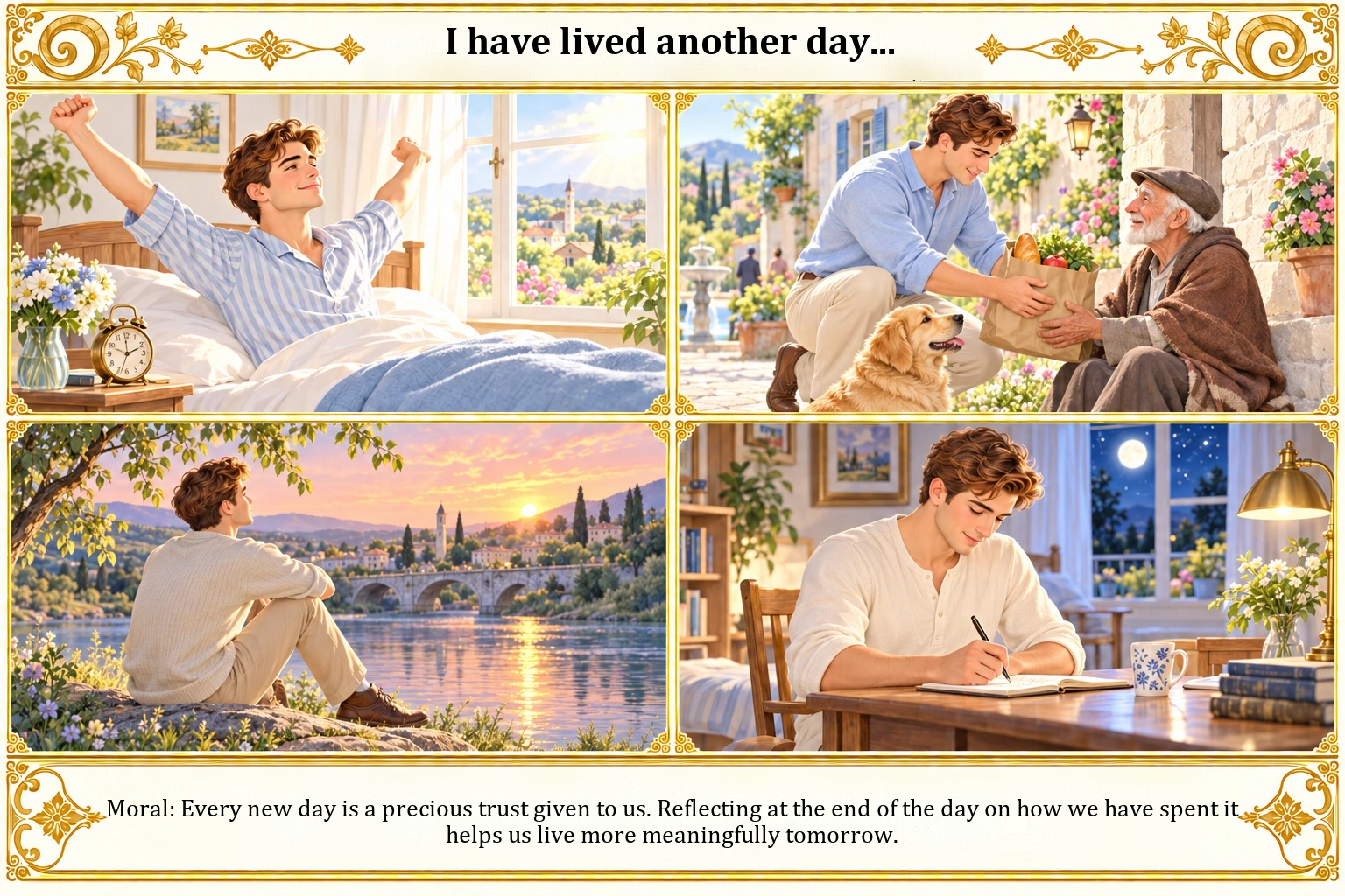 Illustration of I have lived another day...