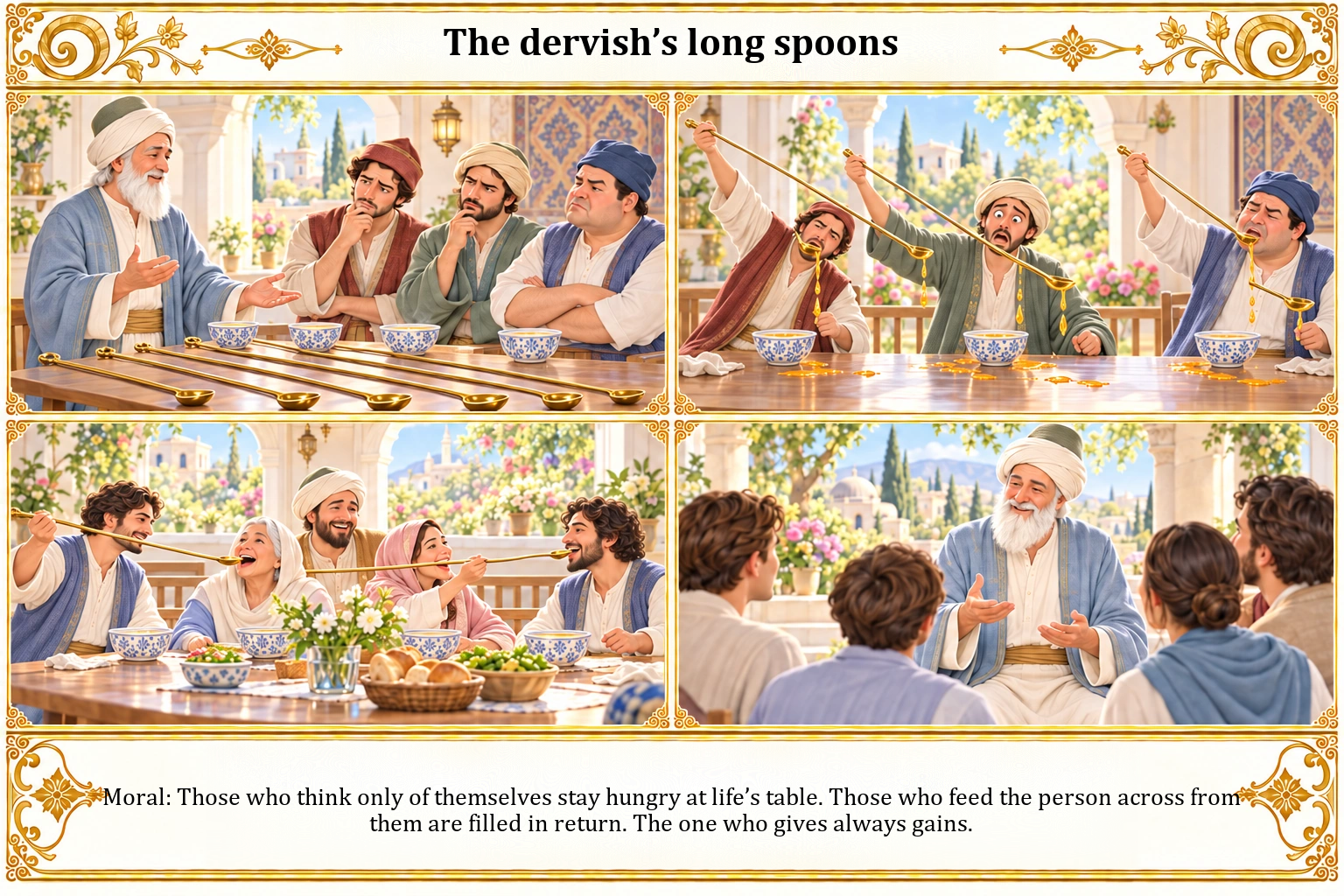 Illustration of The Dervish’s Long Spoons