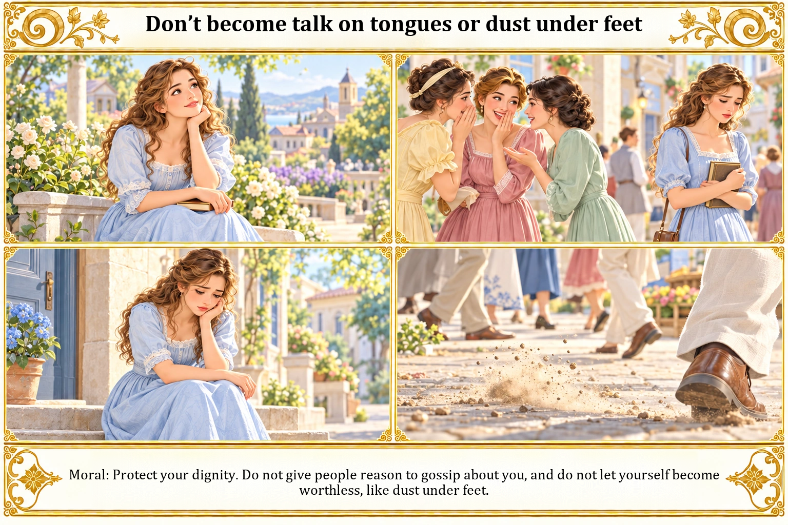 Illustration of Don’t Become Talk on Tongues or Dust Under Feet