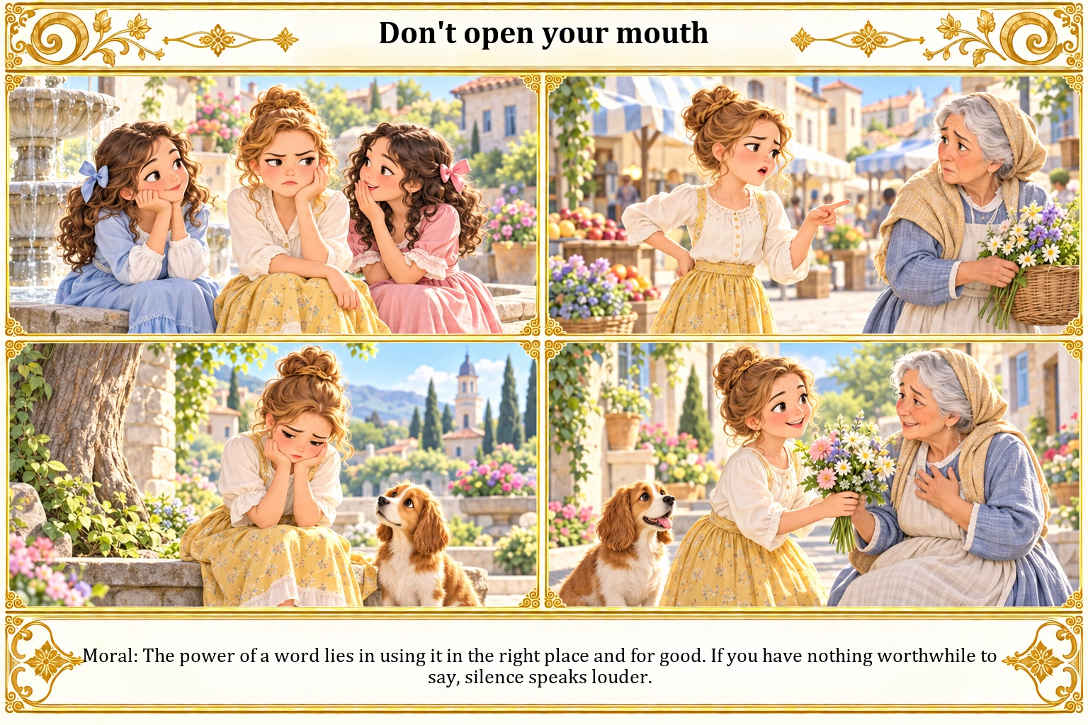 Illustration of Don't open your mouth