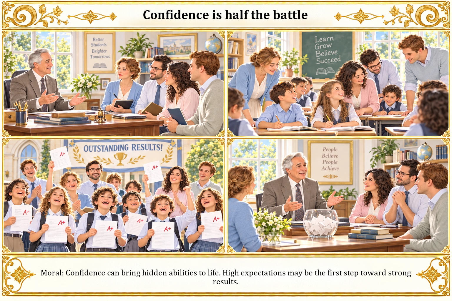 Illustration of Confidence Is Half the Battle