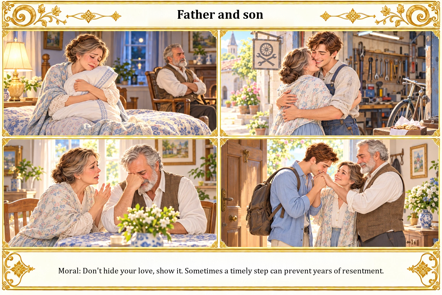 Illustration of Father and Son