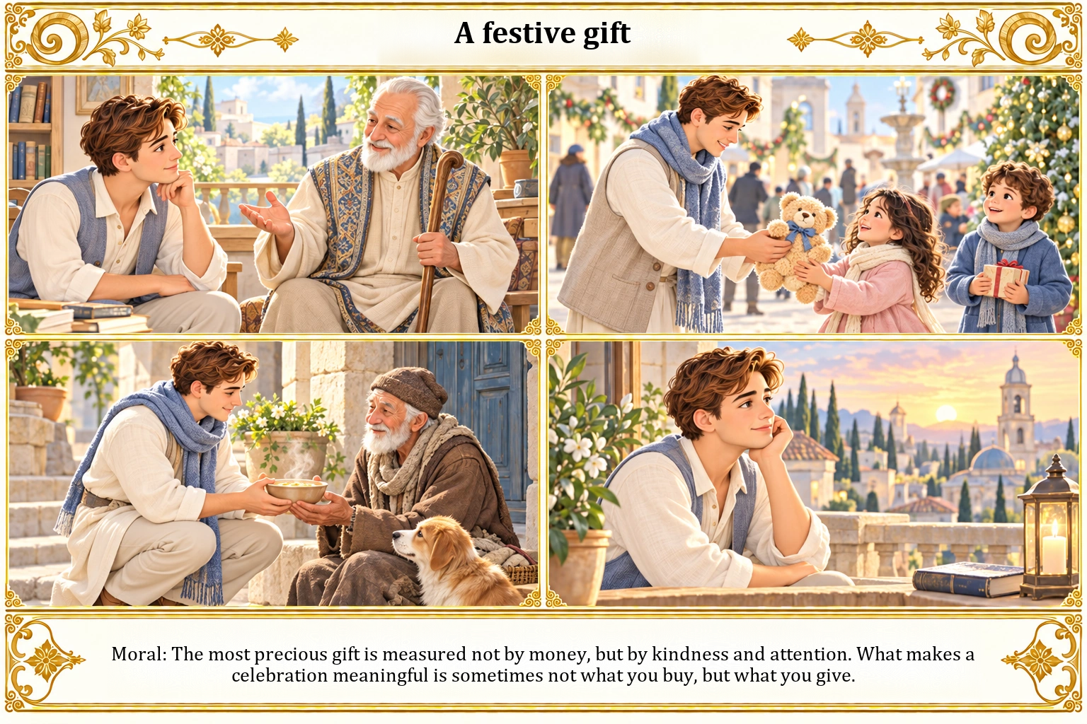 Illustration of A Festive Gift