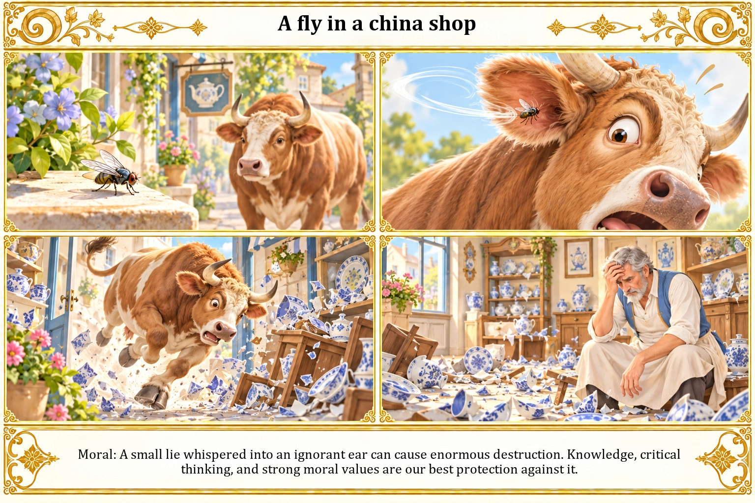 Illustration of A Fly in a China Shop