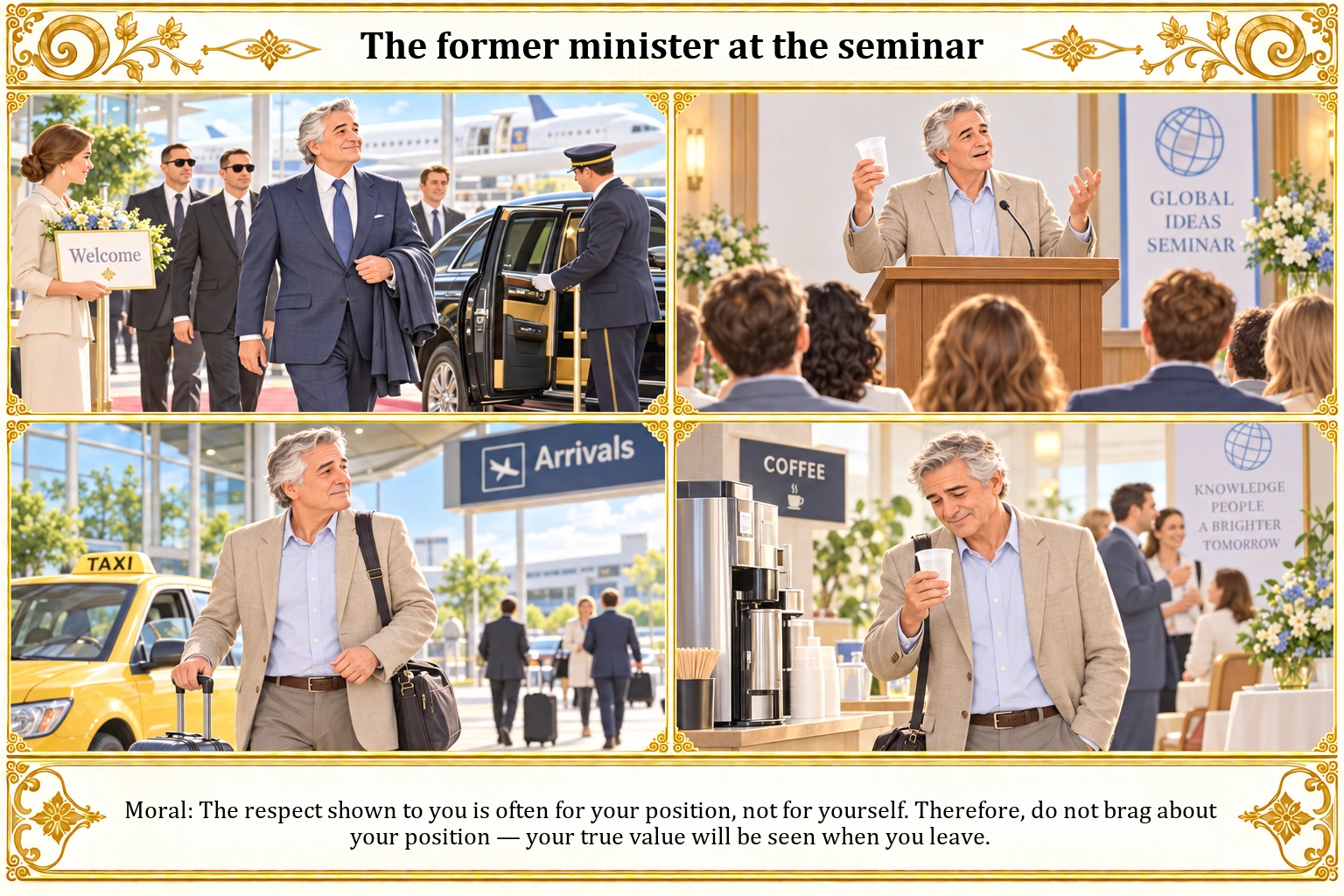 Illustration of The Former Minister at the Seminar